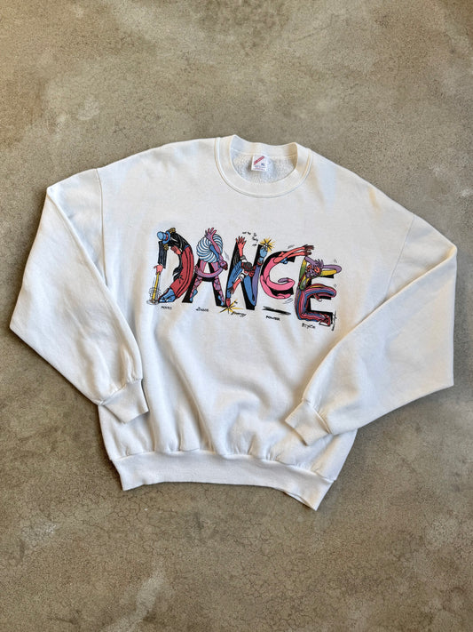 Vintage 1990s Vaughan "DANCE" Graphic Crewneck Sweatshirt | XL