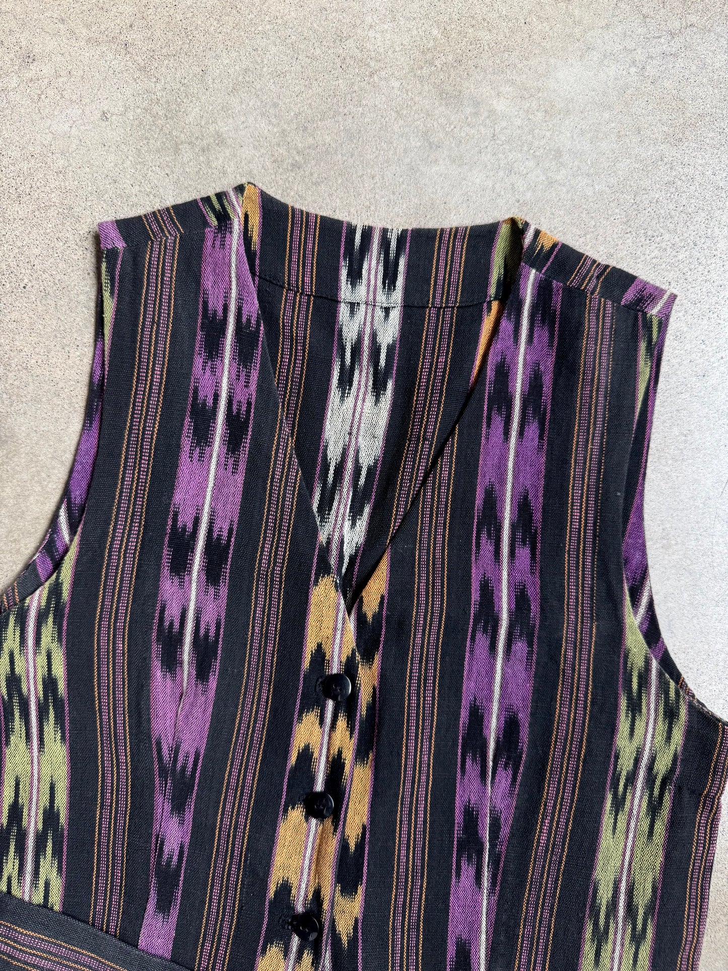 Vintage 1970s Handmade Southwestern Style Vest | Small