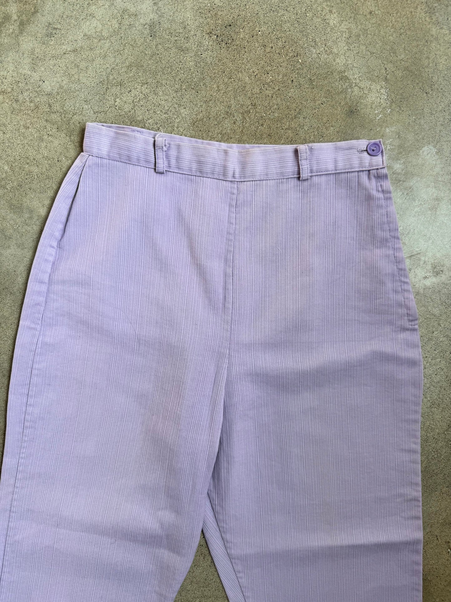 Vintage 1950s Handmade Lavender Purple Pedal Pusher Pants | XS