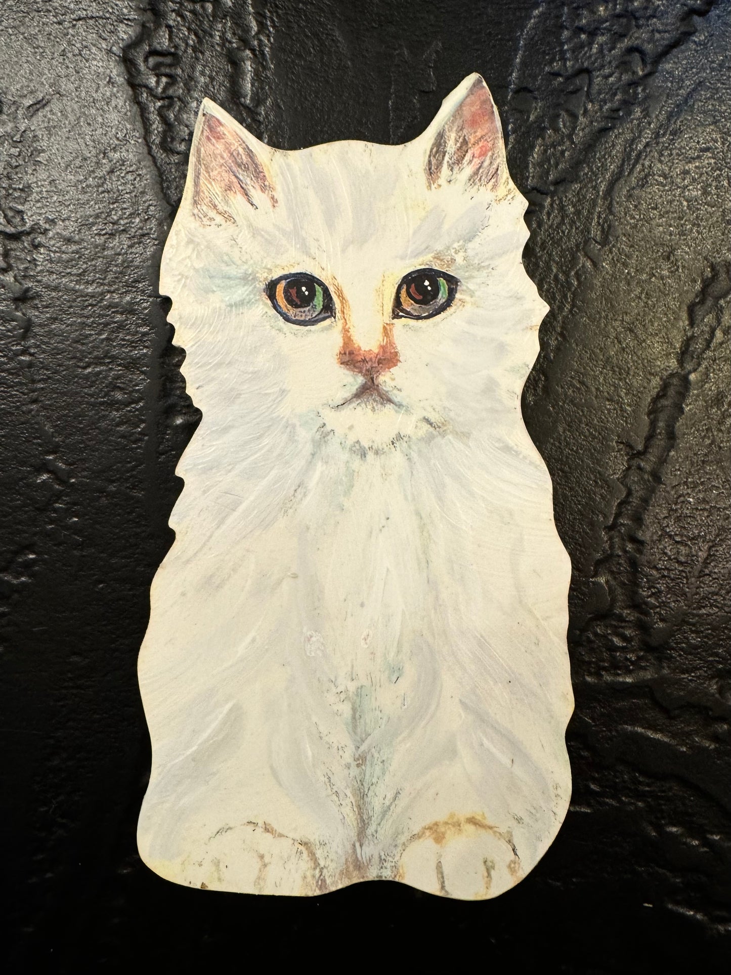 Vintage Oil Painted Cat Artwork