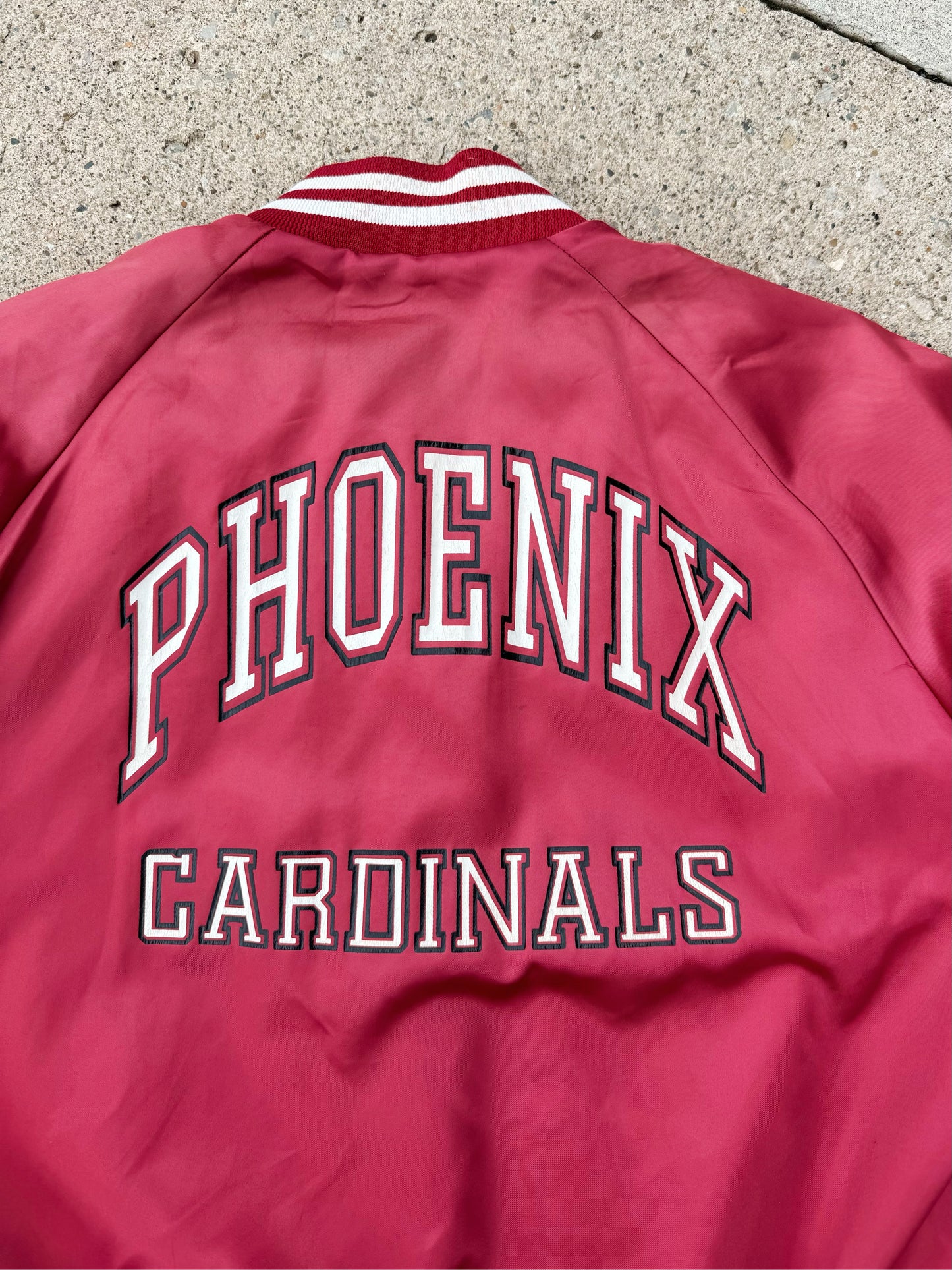 Vintage 1980s NFL Phoenix Cardinals Satin Bomber Jacket