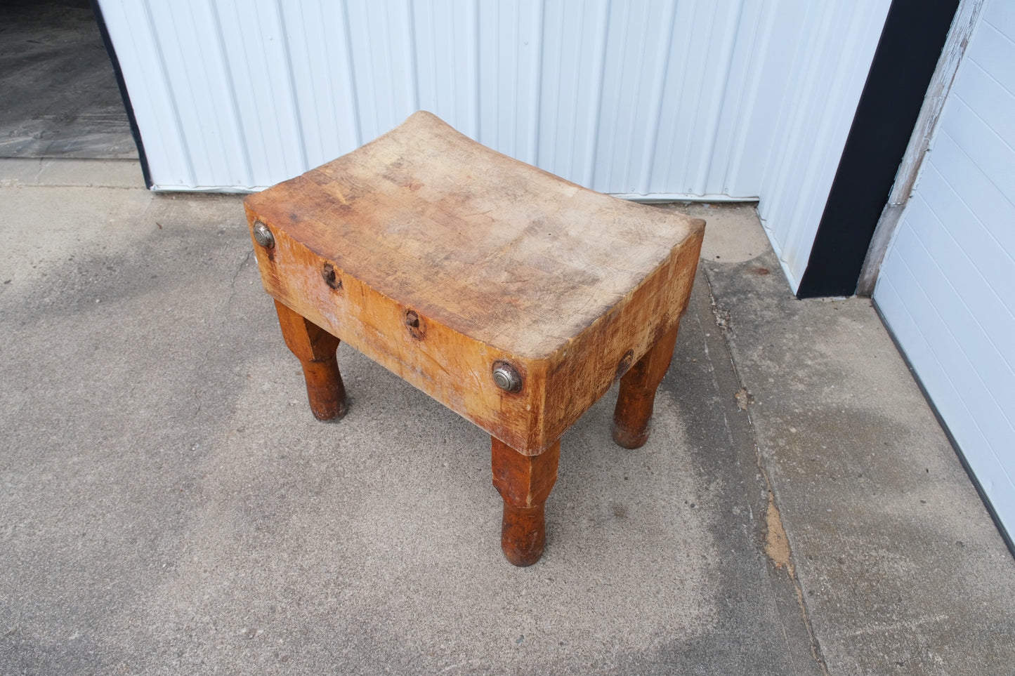 Antique Michigan Maple Block Co. Butcher Block