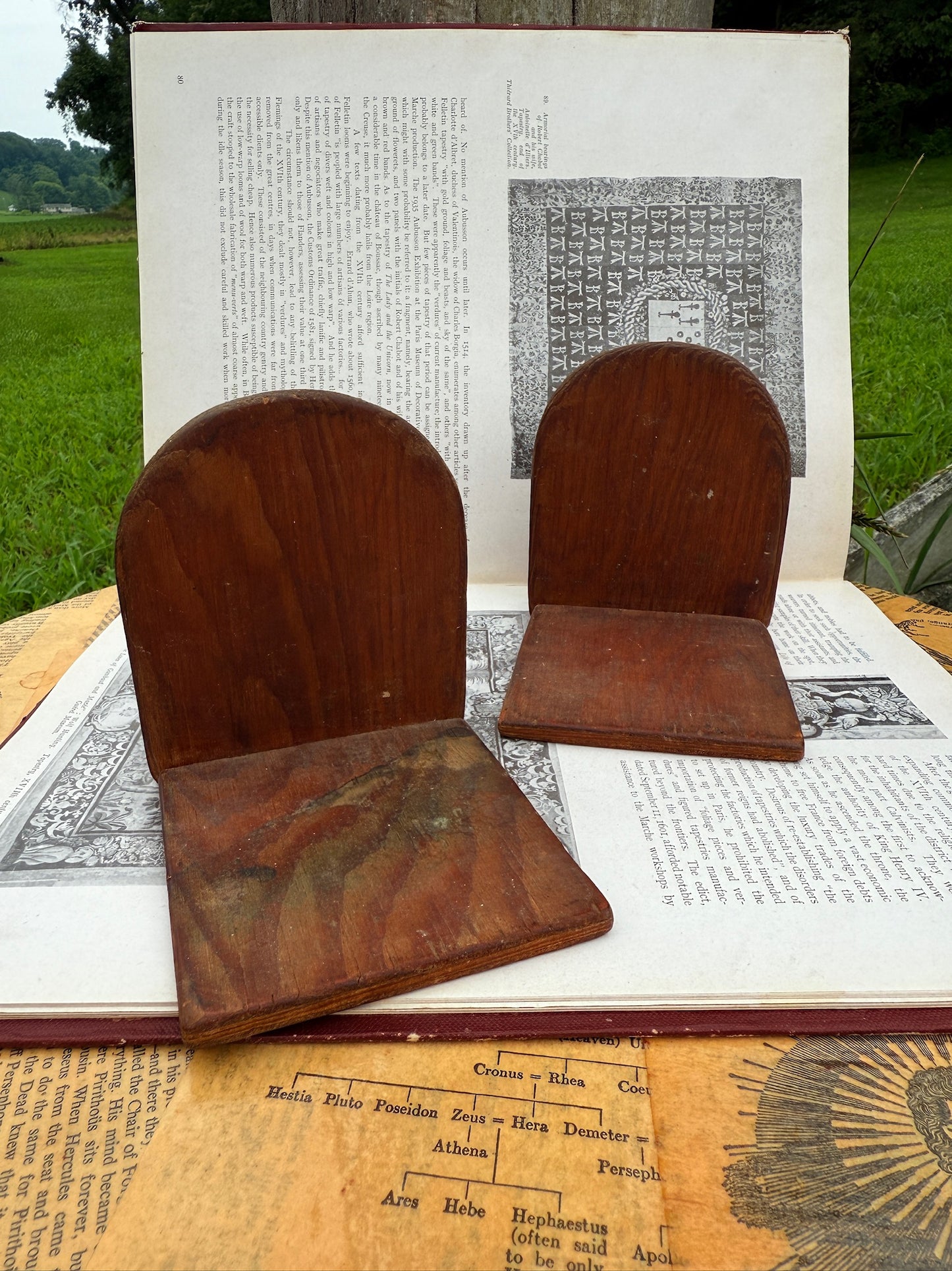 Vintage 1940s Handmade Wooden Horse Head Bookends | Set of 2