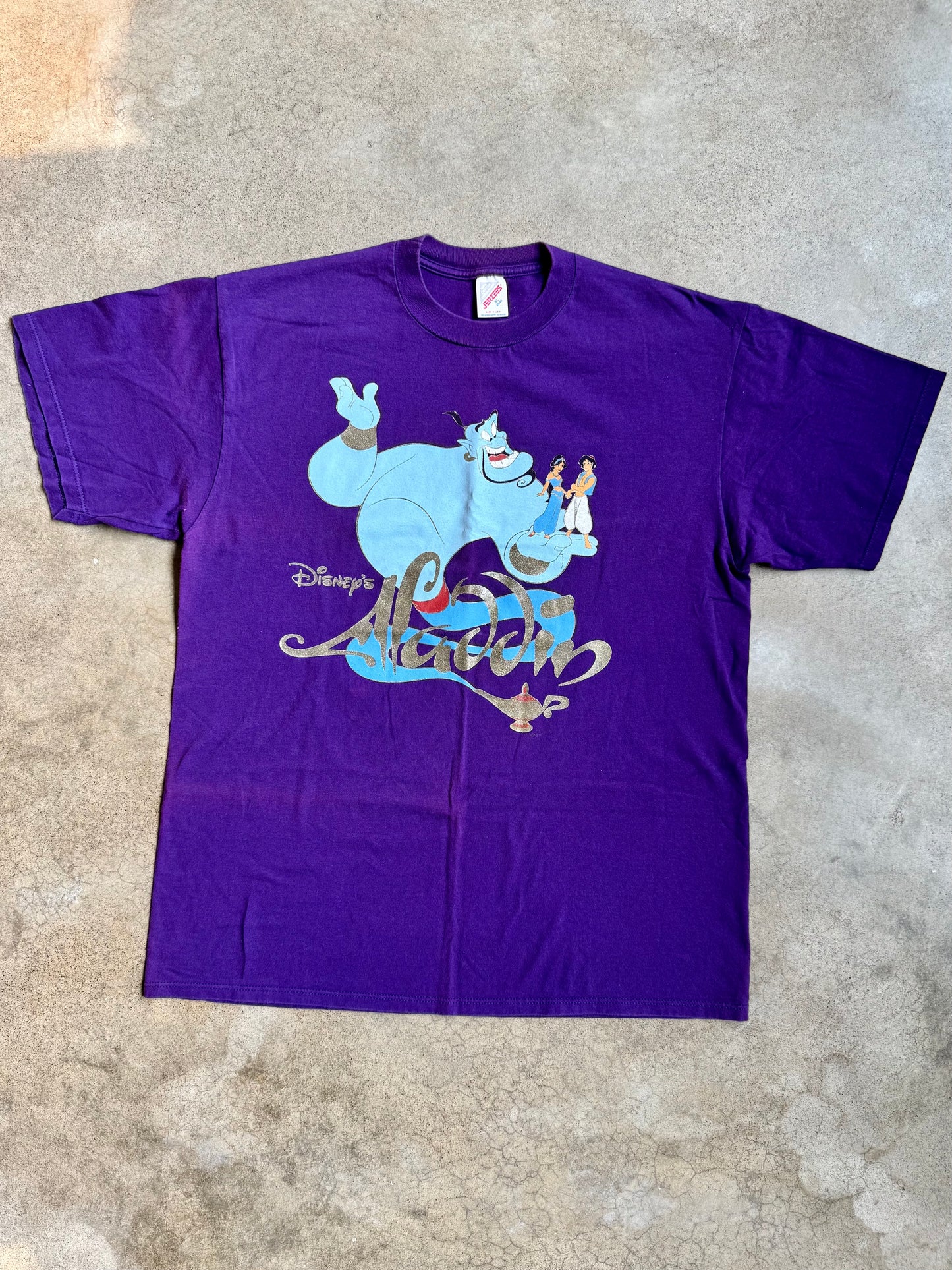 Vintage 1990s Original Disney Aladdin Movie Graphic Tee | XL