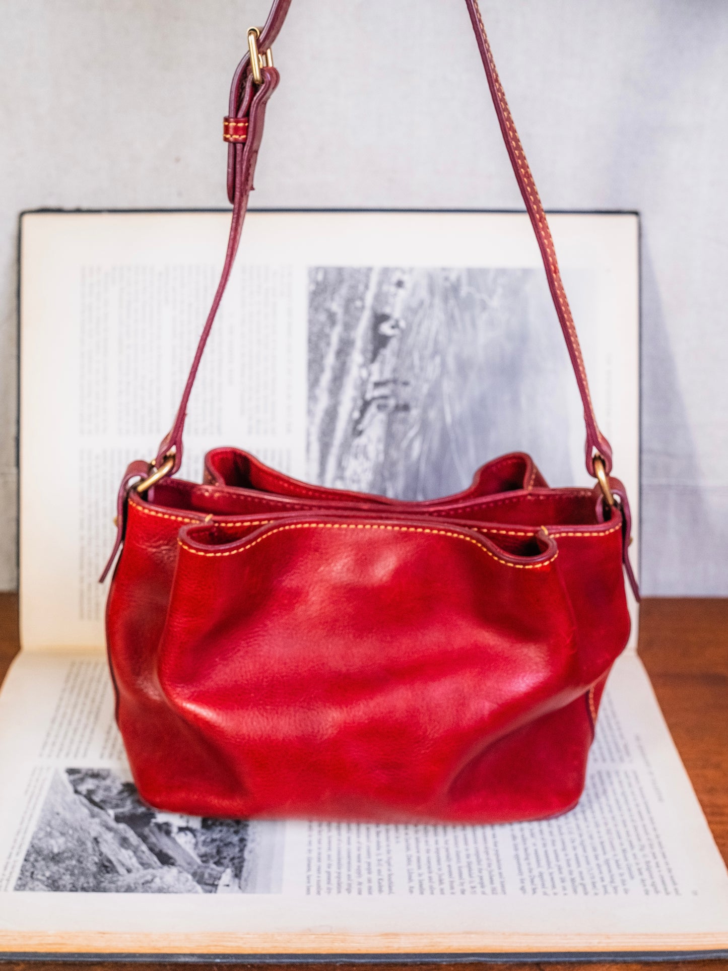 Dooney & Bourke Florentine Leather Mini Barlow Bag | Bordeaux Red