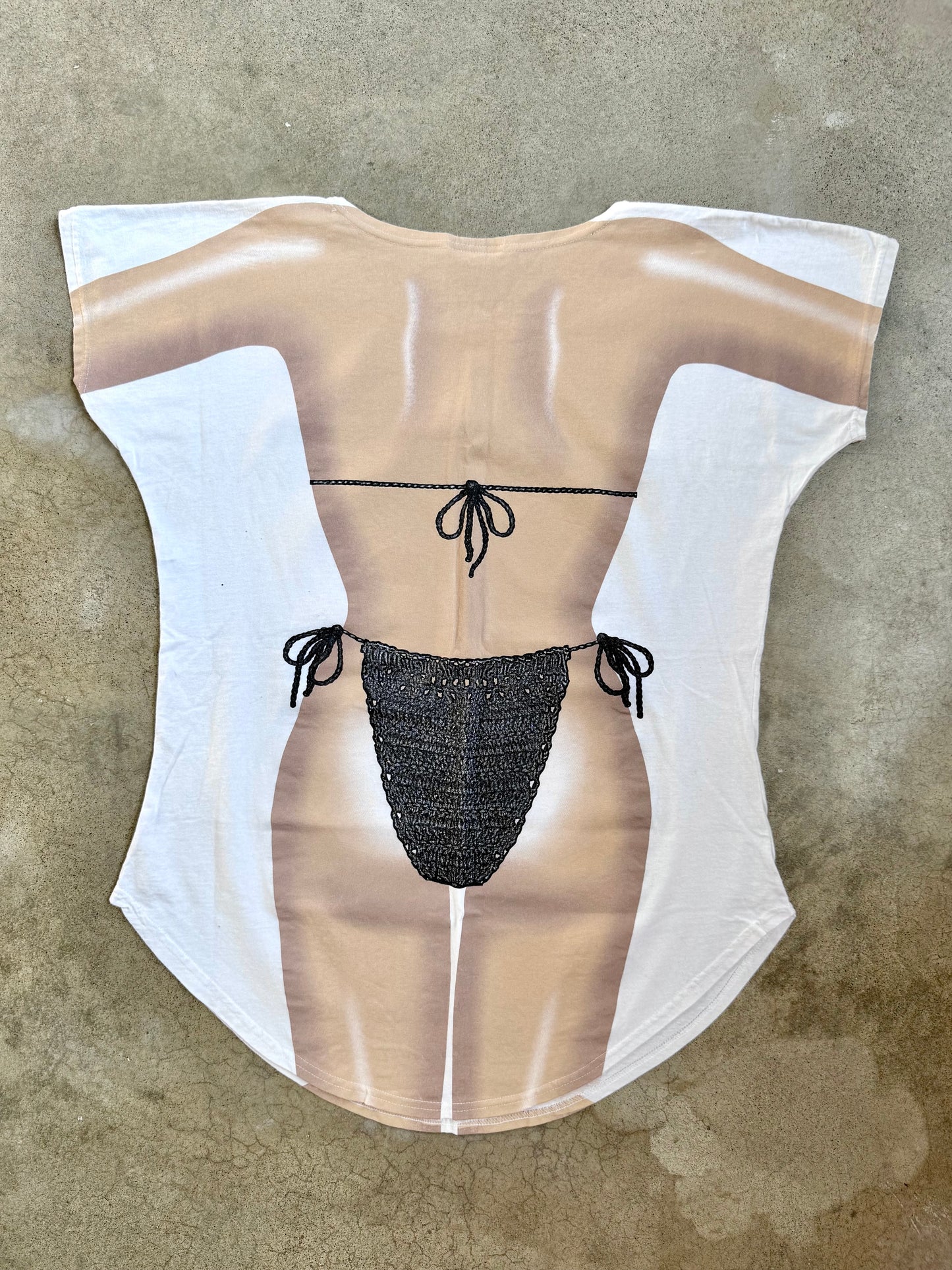 Vintage 1990s L.A. Imprints My Bikini Body Printed Beach Cover-Up Tee | One Size