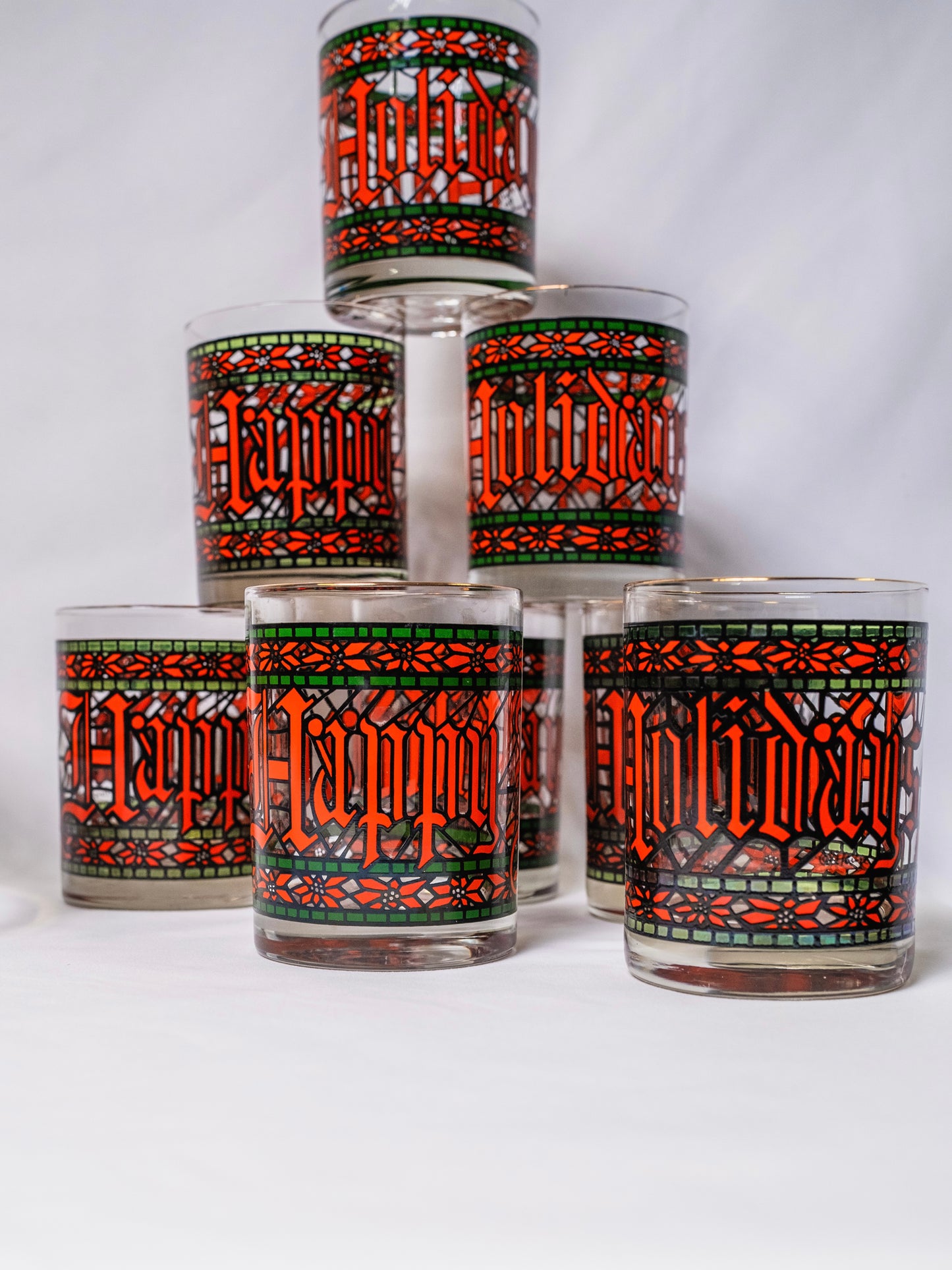 Vintage 1970s Houze Merry Christmas | Happy Holidays Punch Bowl Set