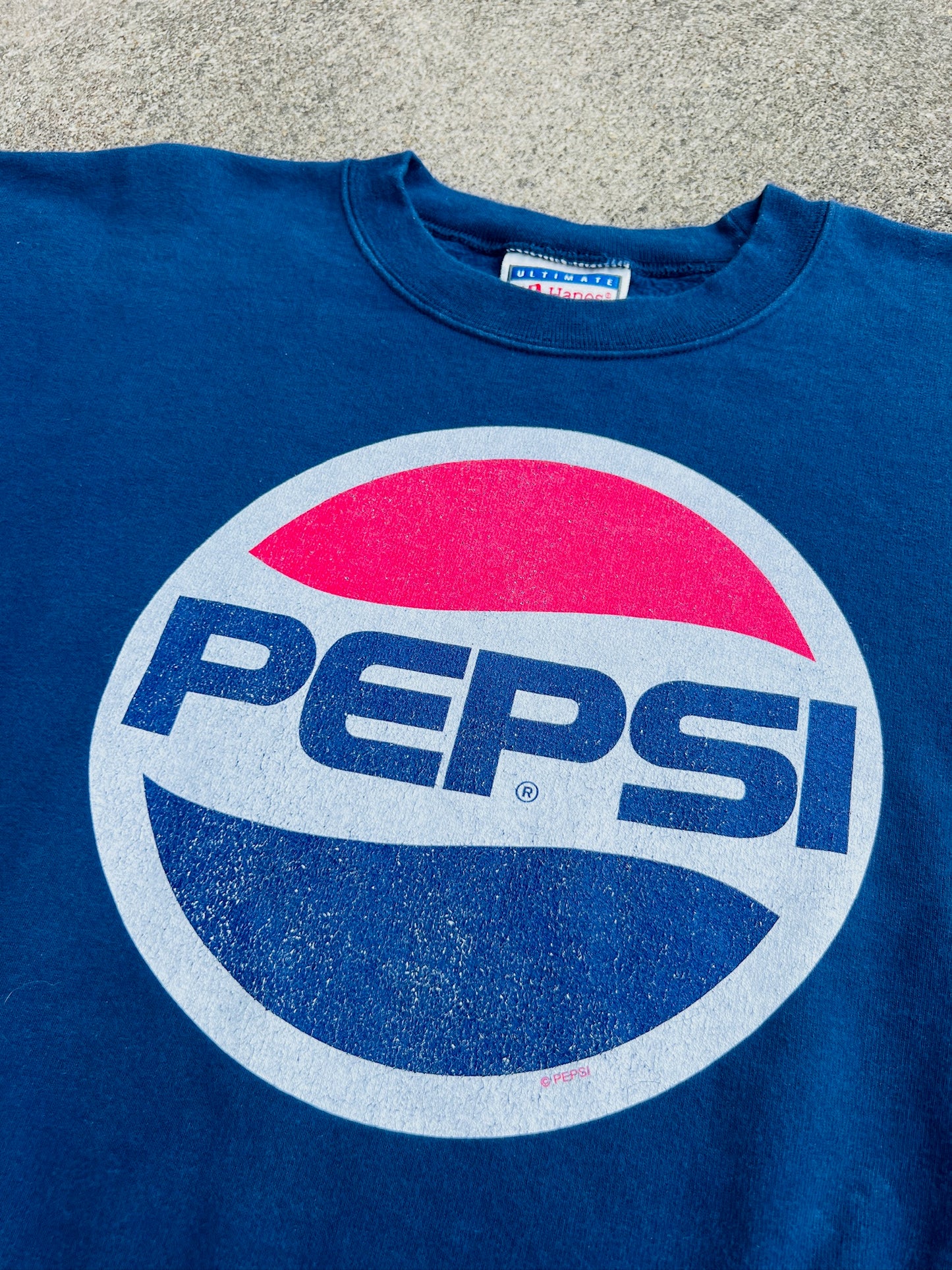 Vintage 1990s Pepsi Navy Crewneck Sweatshirt