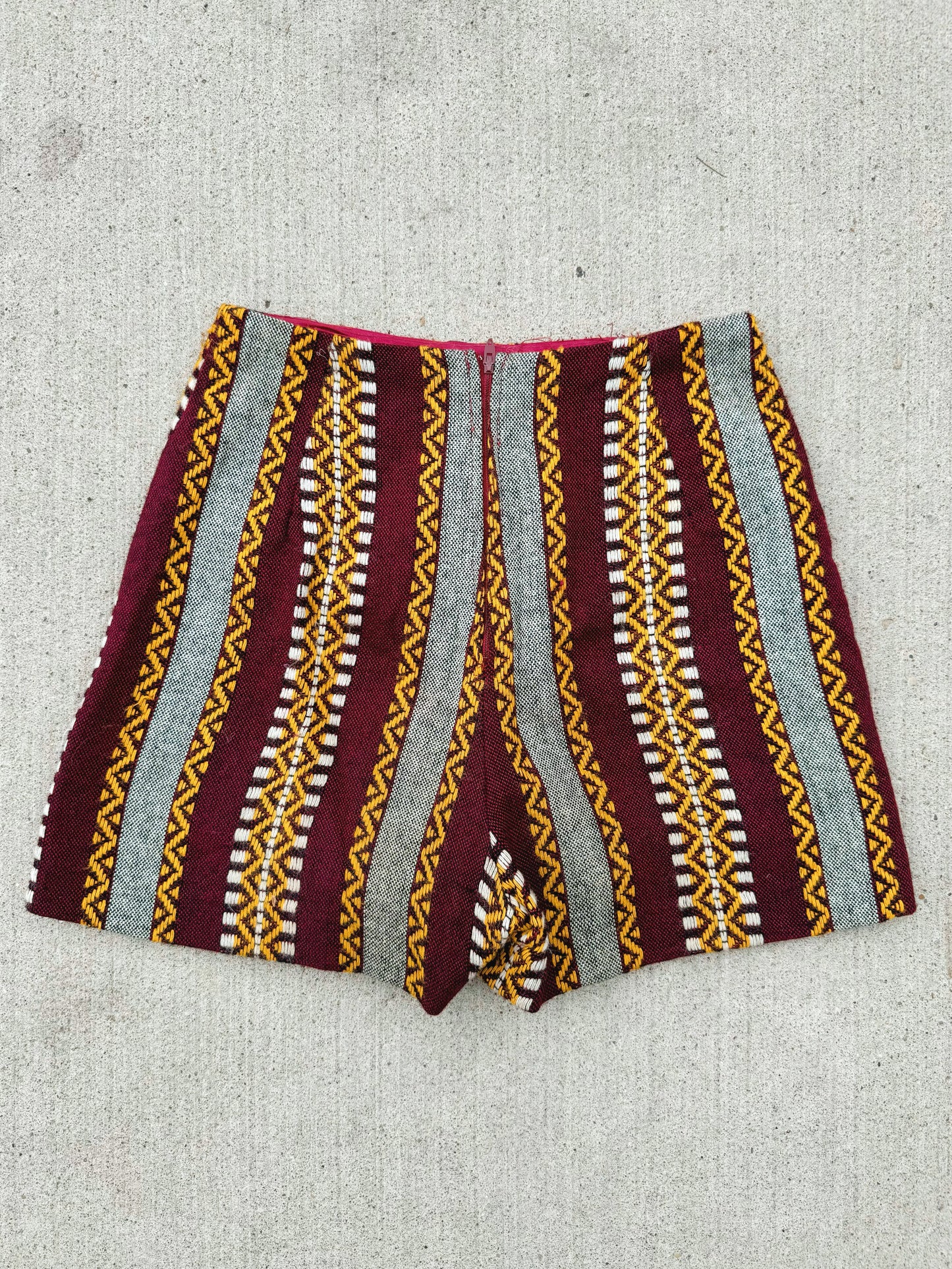 Vintage 1960s/70s Woven Wool Button Front Skort