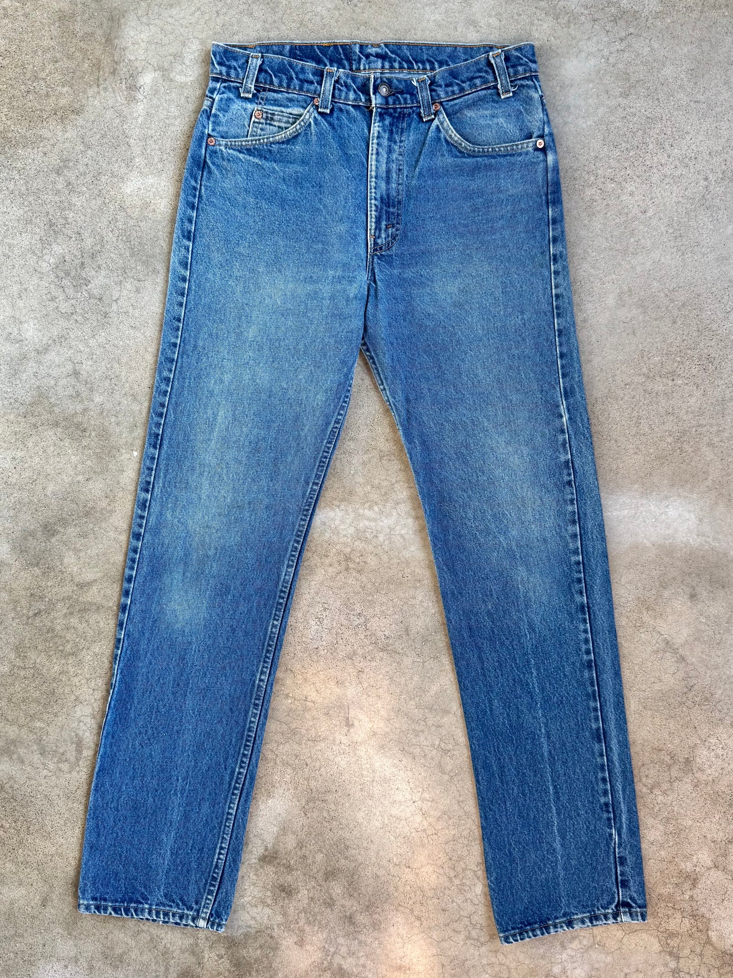 Vintage 1980s Levi’s 505 Orange Tab Medium Wash Jeans | 32x33