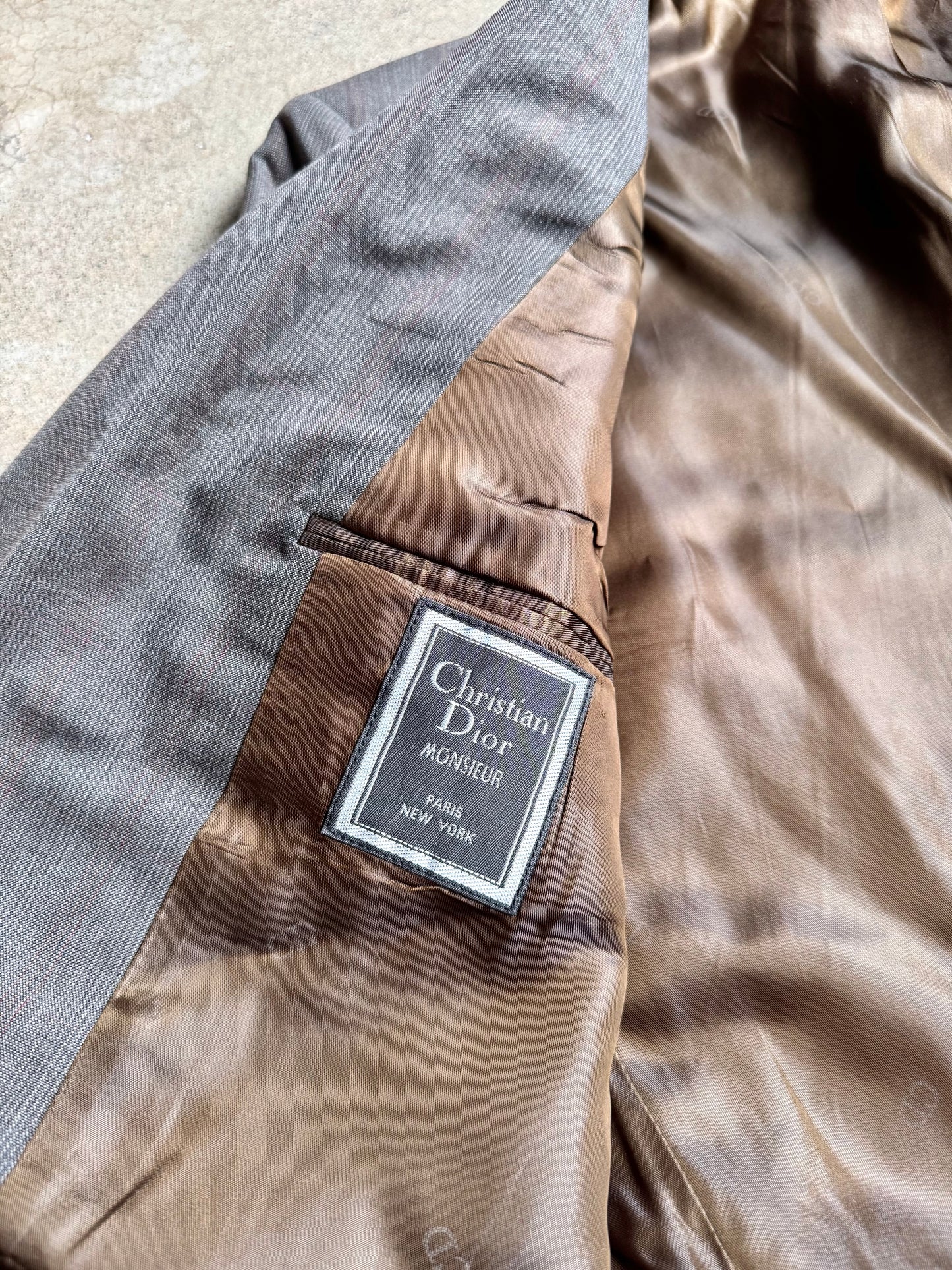 Vintage 1980s Christian Dior Brown Suit Jacket | 40