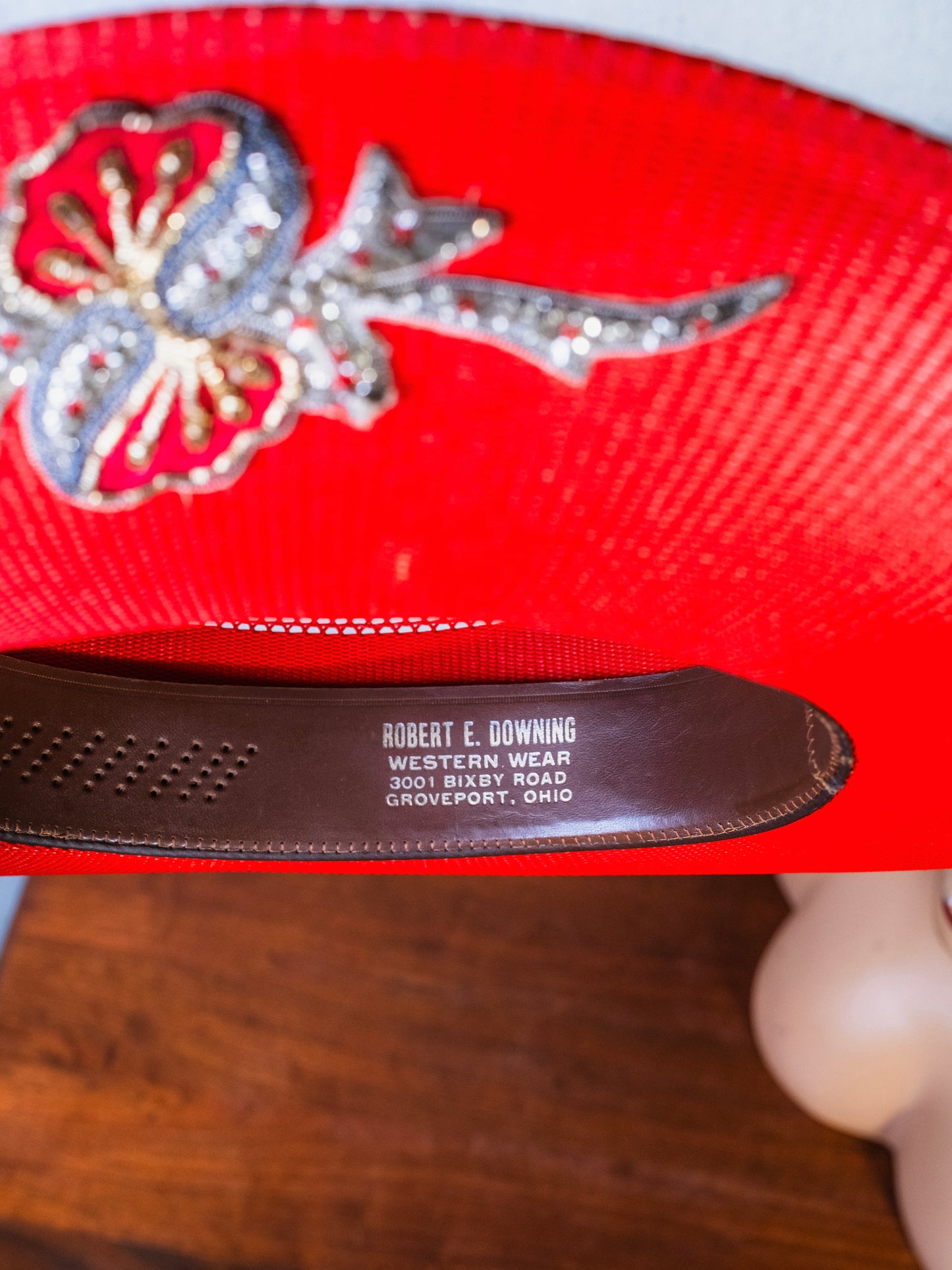 Vintage 1950s Robert E. Downing U-Rollit Red Barrel Racer Cowgirl Hat