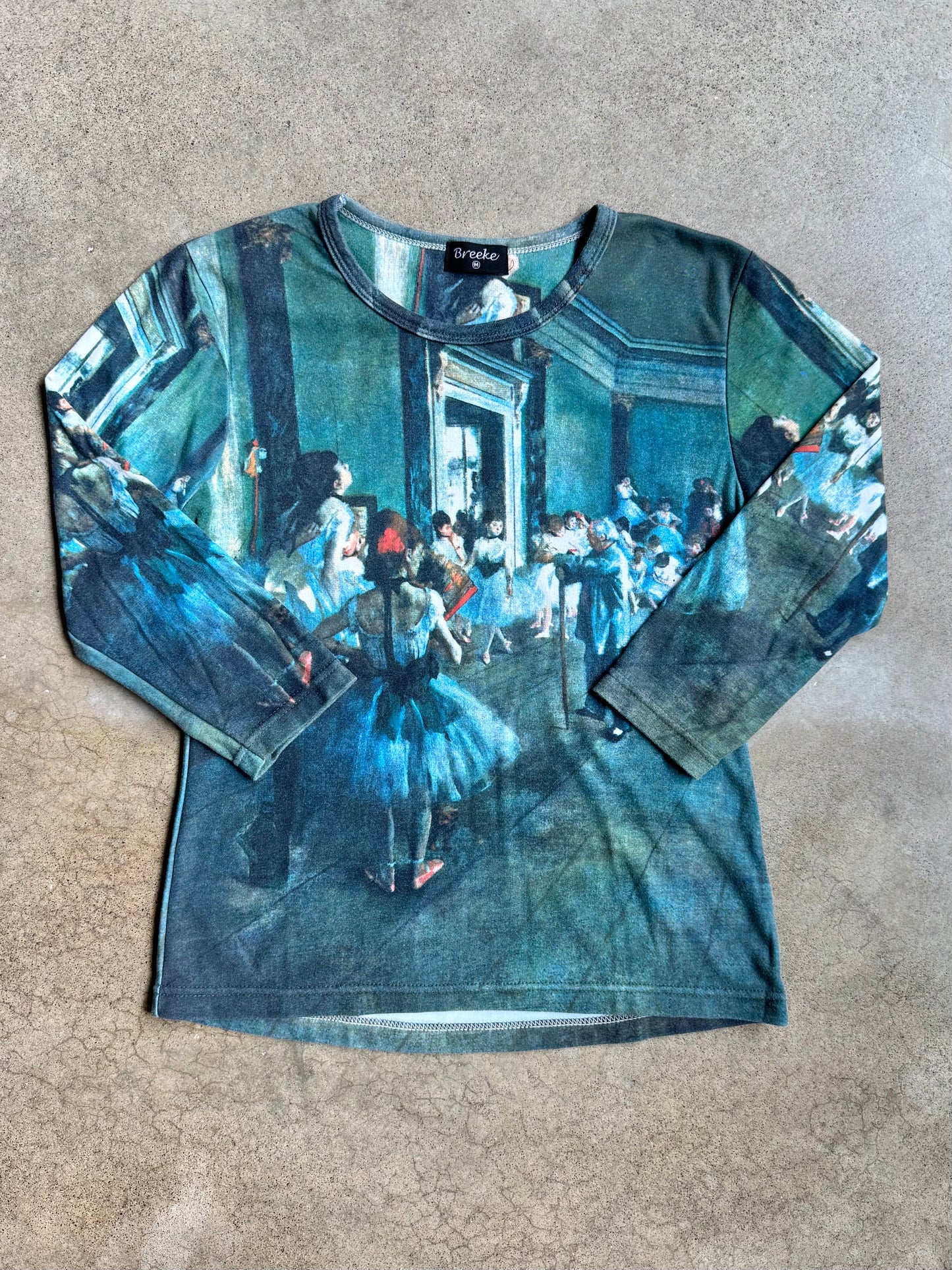 Breeke Wearable Art Degas “The Dance Class” Painting Print Fitted Top | Medium