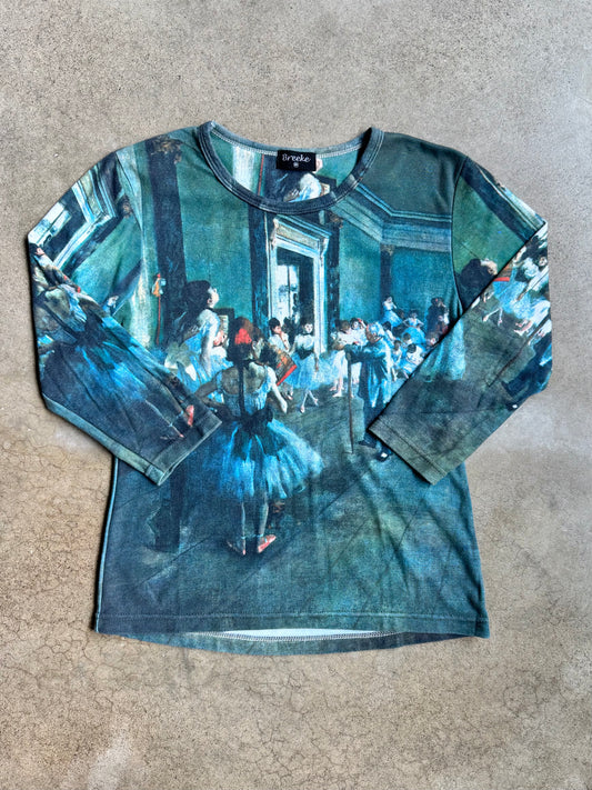 Breeke Wearable Art Degas “The Dance Class” Painting Print Fitted Top | Medium