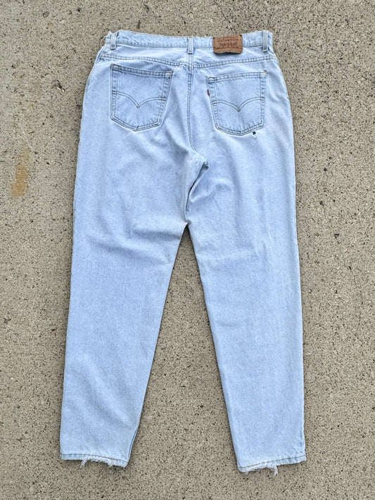Vintage 1990s Levi’s 551 Distressed Light Wash Jeans | Waist 36”