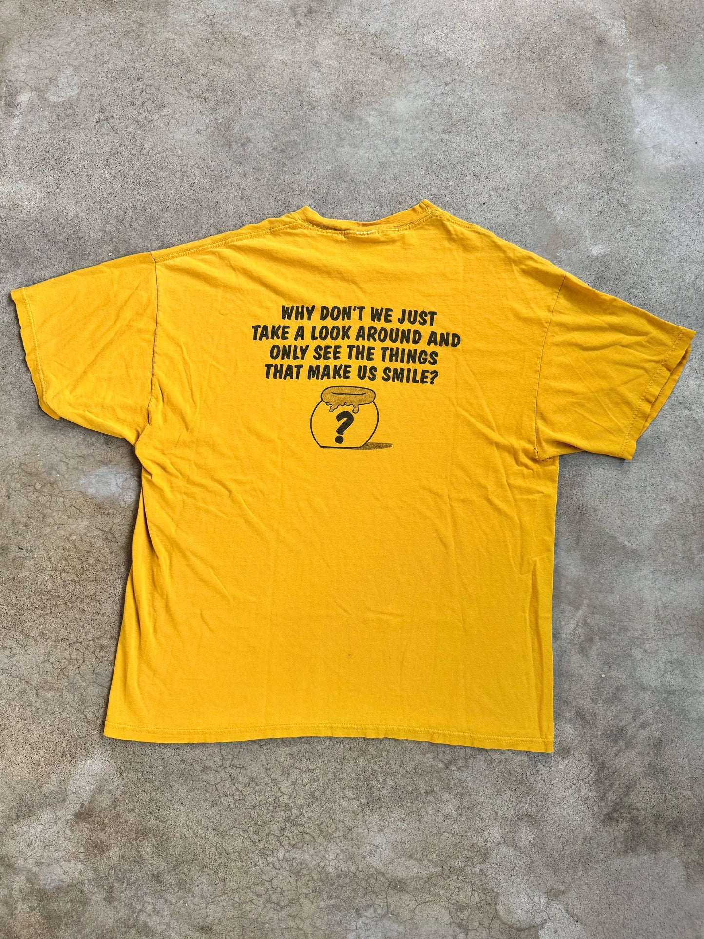 Vintage 1990s Distressed "Visiting Day" Winnie the Pooh Graphic Tee | XL