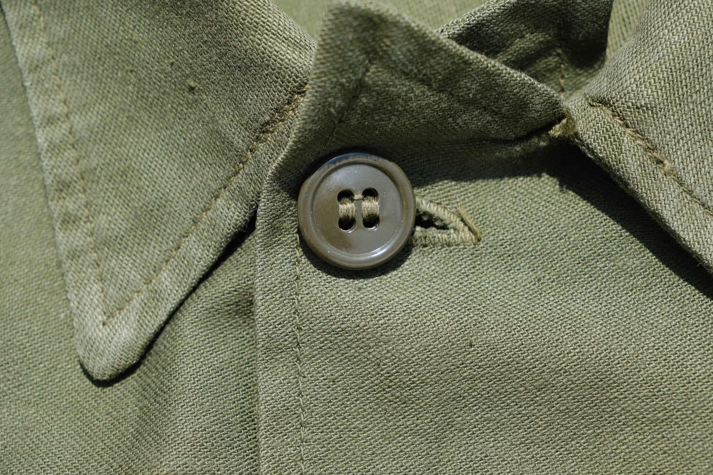 Vintage Vietnam Era U.S. Army Olive Green Button-Up Shirt | "Miller"