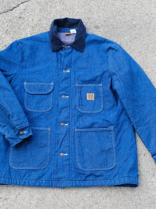 Vintage Wrangler Big Ben Blanket Lined Denim Chore Coat | L/XL