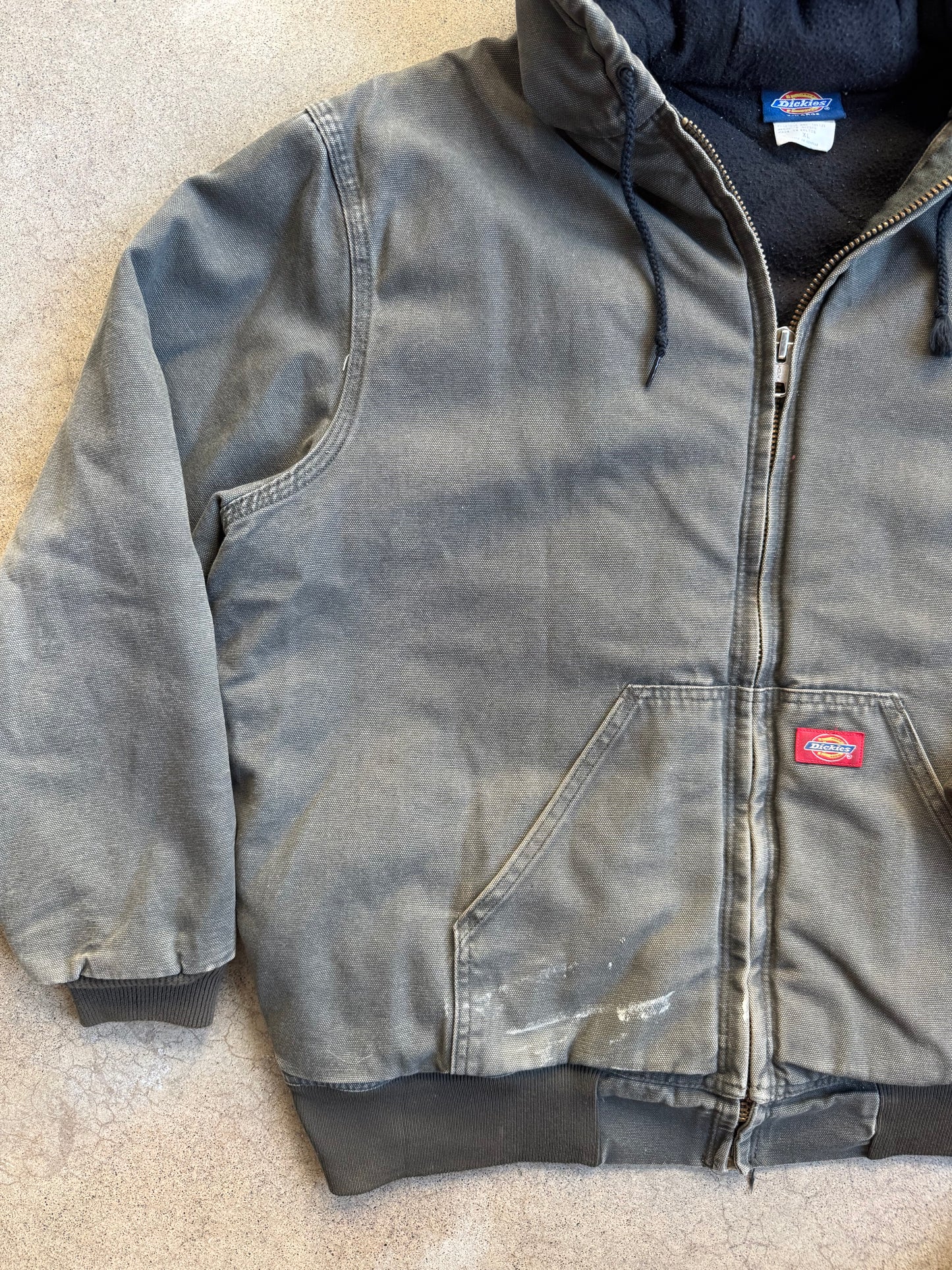 Dickies Canvas Hooded Zip-Up Insulated Work Jacket | XL