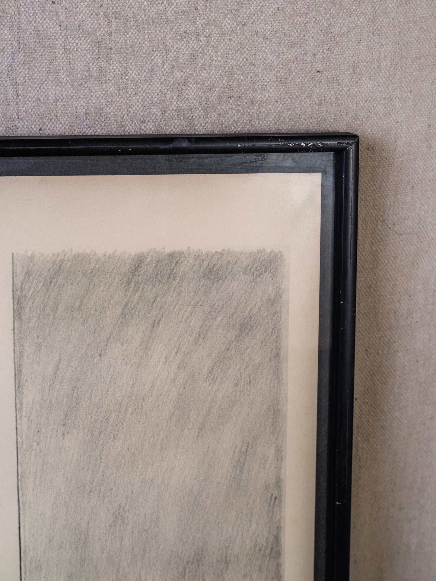 Vintage 1980s Framed “Grandpa’s Hands Hold Wisdom & Love” Pencil Sketch Print Artwork