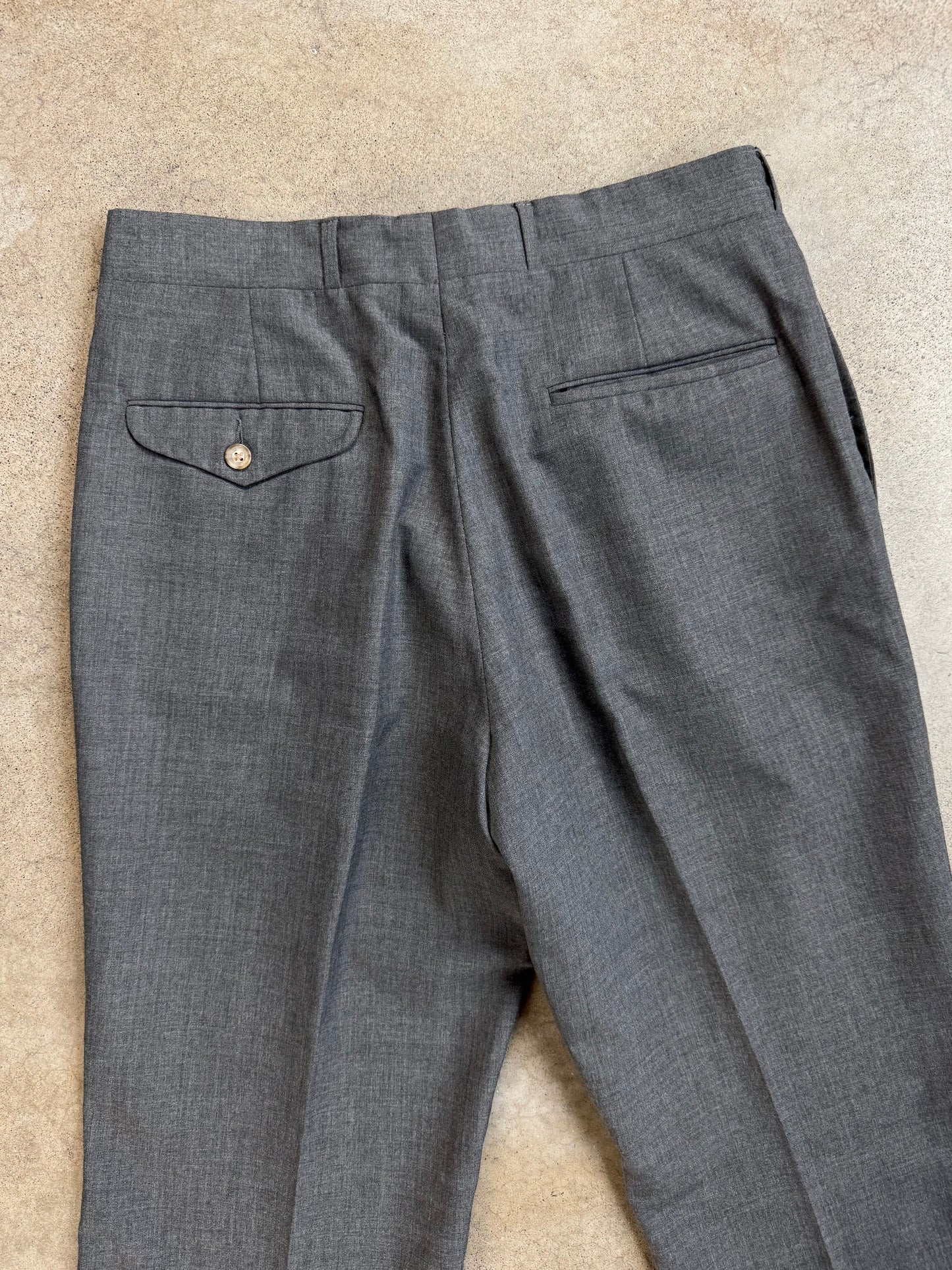 Vintage 1950s Ben Silver by Corbin Grey Pleated Dress Pants | Waist 32”