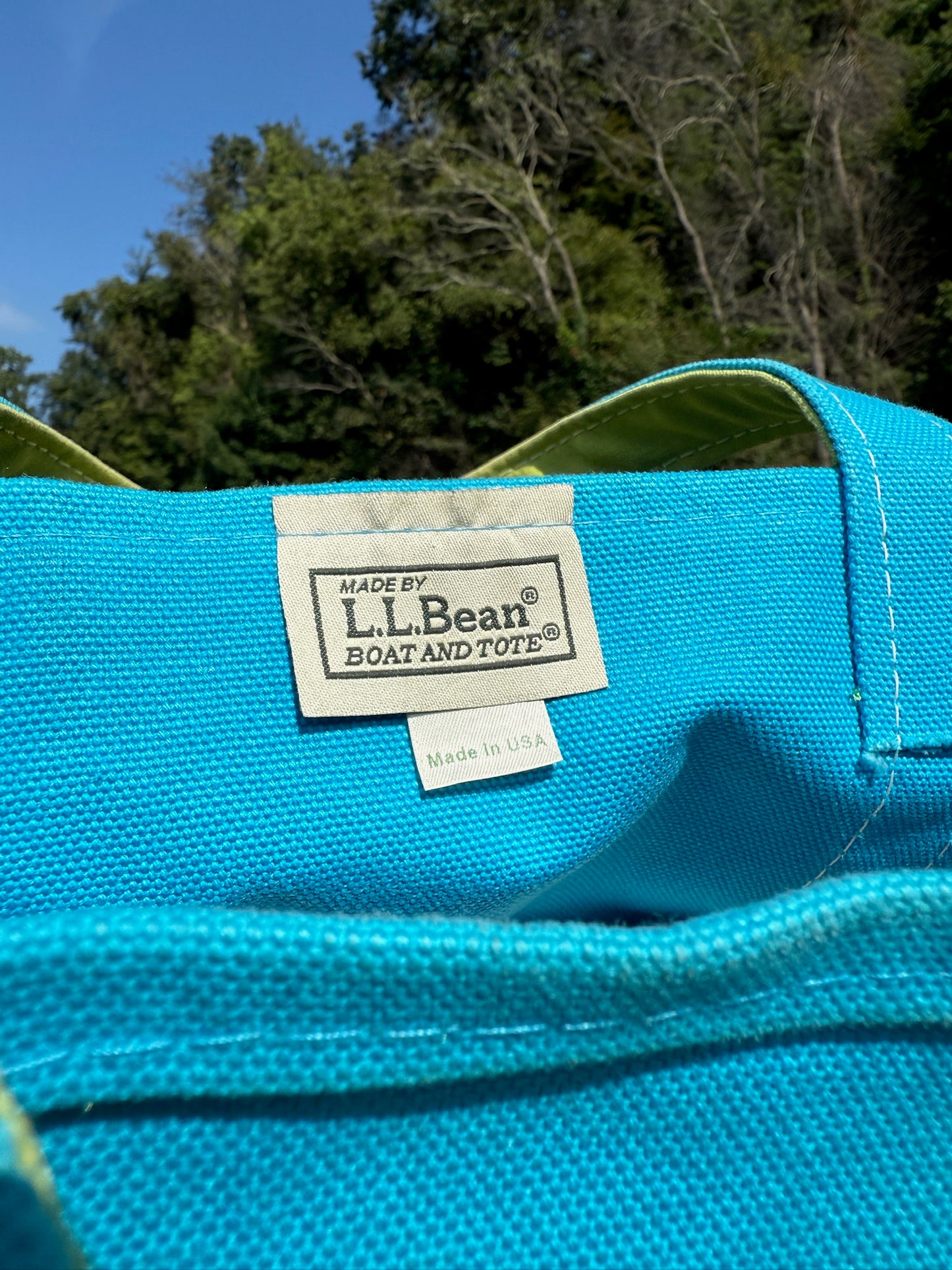 Vintage 1990s L.L. Bean Color-Block Boat & Tote Bag