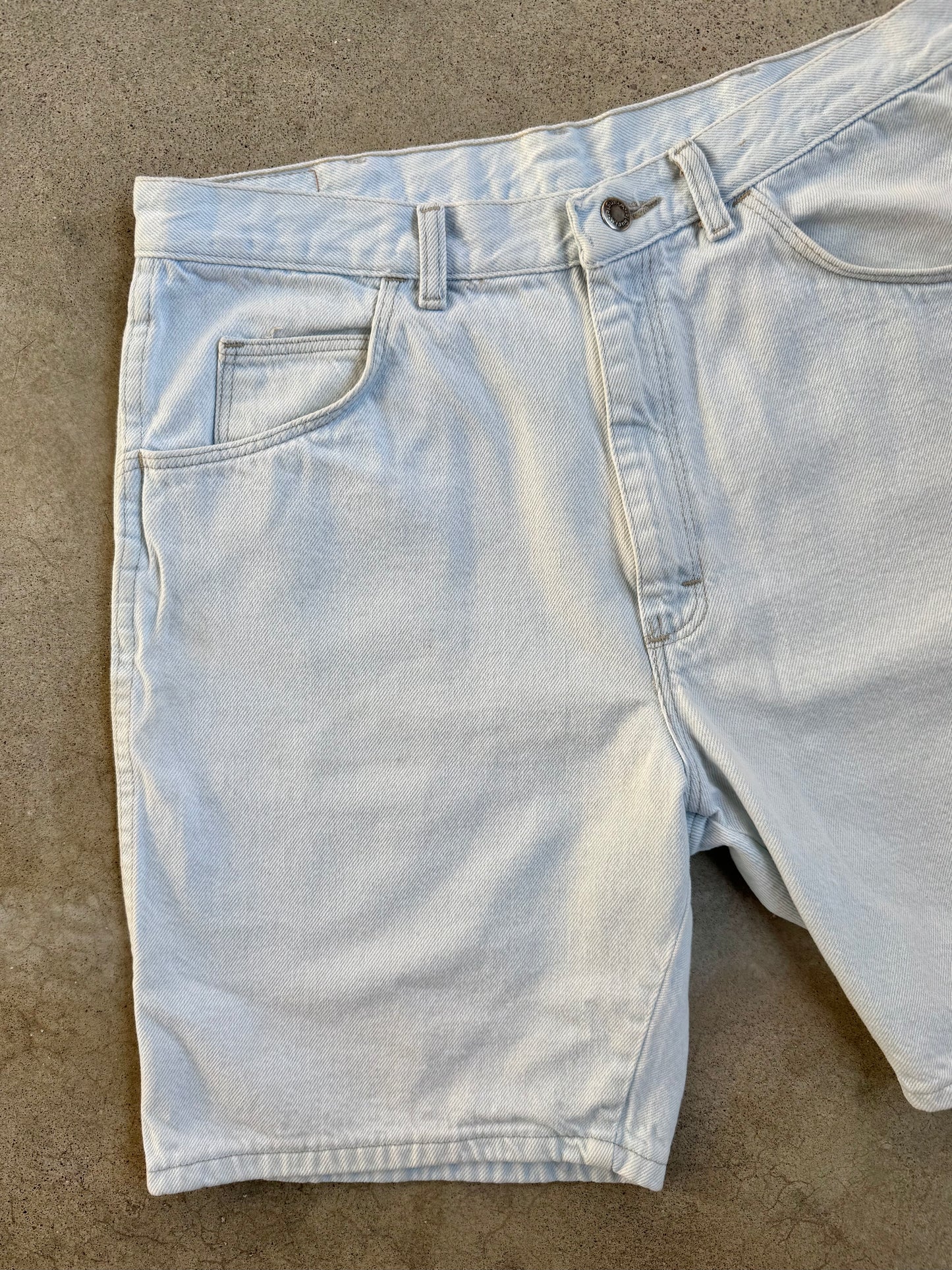 Vintage 1990s Wrangler Bleached Denim Shorts | Waist 34”