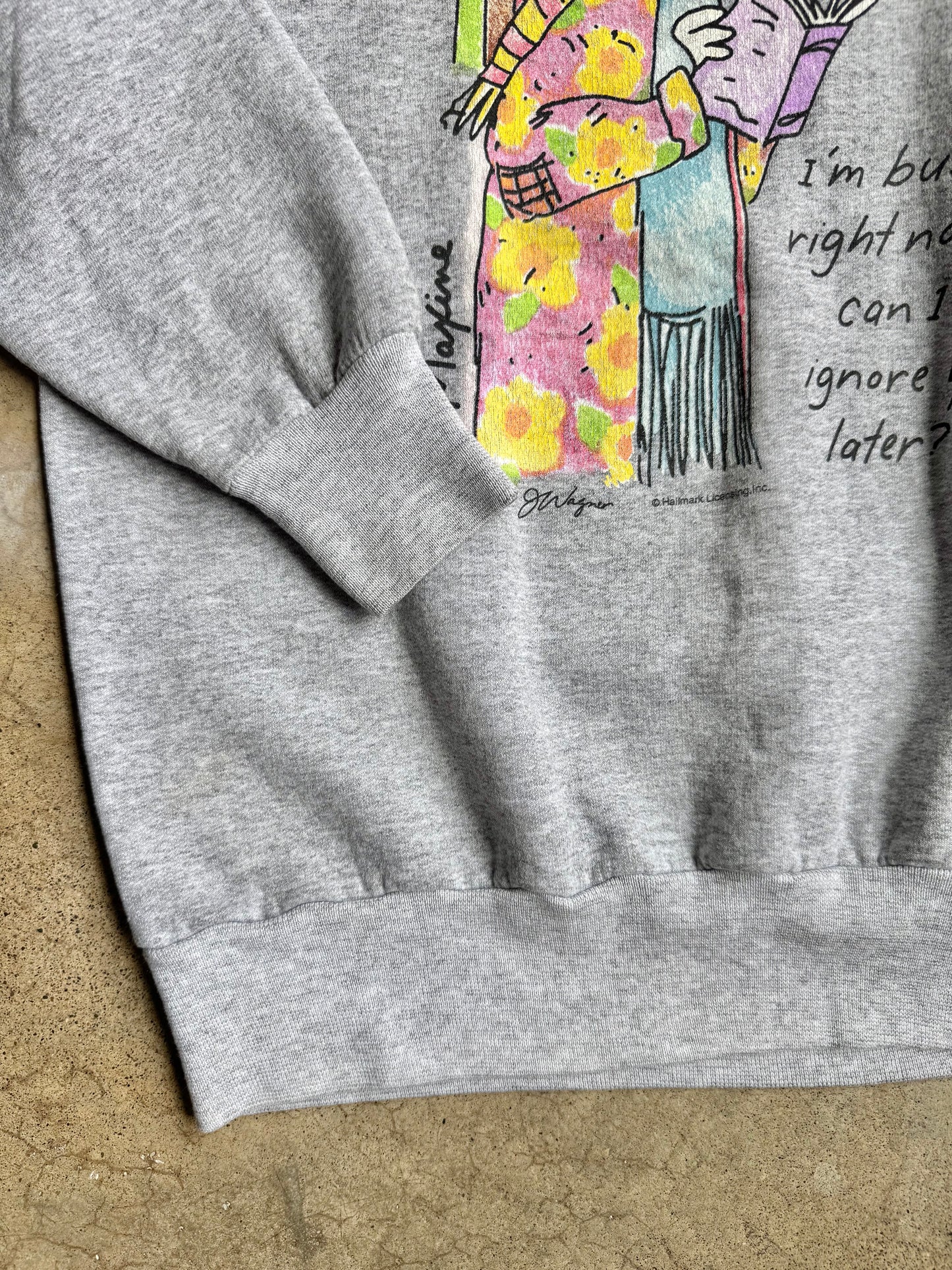 Vintage 1990s Hallmark Shoebox Maxine “Busy Right Now” Crewneck Sweatshirt | Large