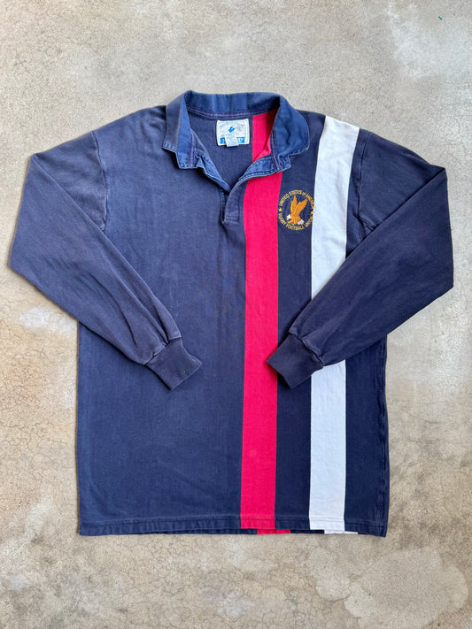Vintage 1990s Lands' End Authentic USA Rugby Striped Shirt | XL