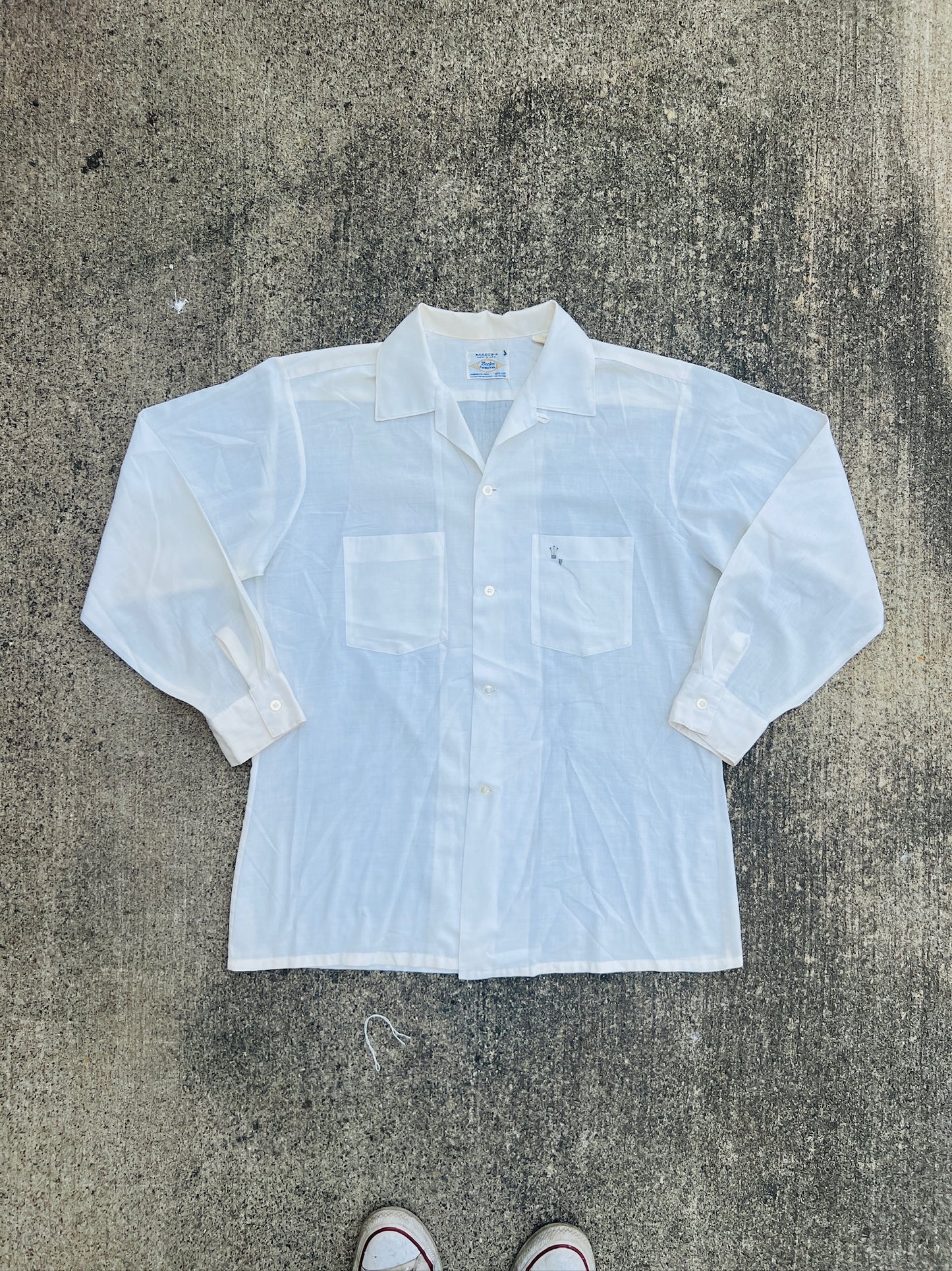 Vintage 1960s Arrow White Perma-Iron Button Up Shirt