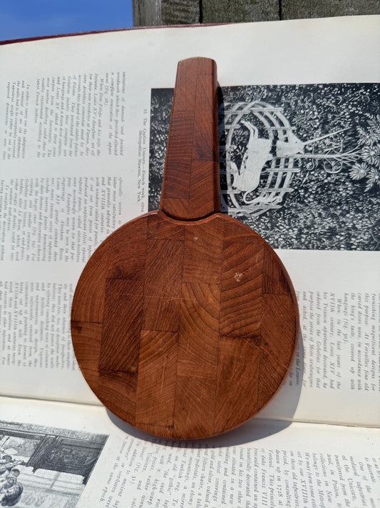 Vintage 1960s/70s Dansk Wood Personal Cheese Board w/ Knife