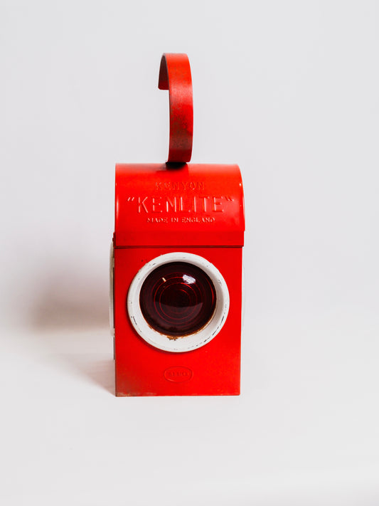 Vintage 1940s Kenyon "Kenlite" Red Railroad Lantern