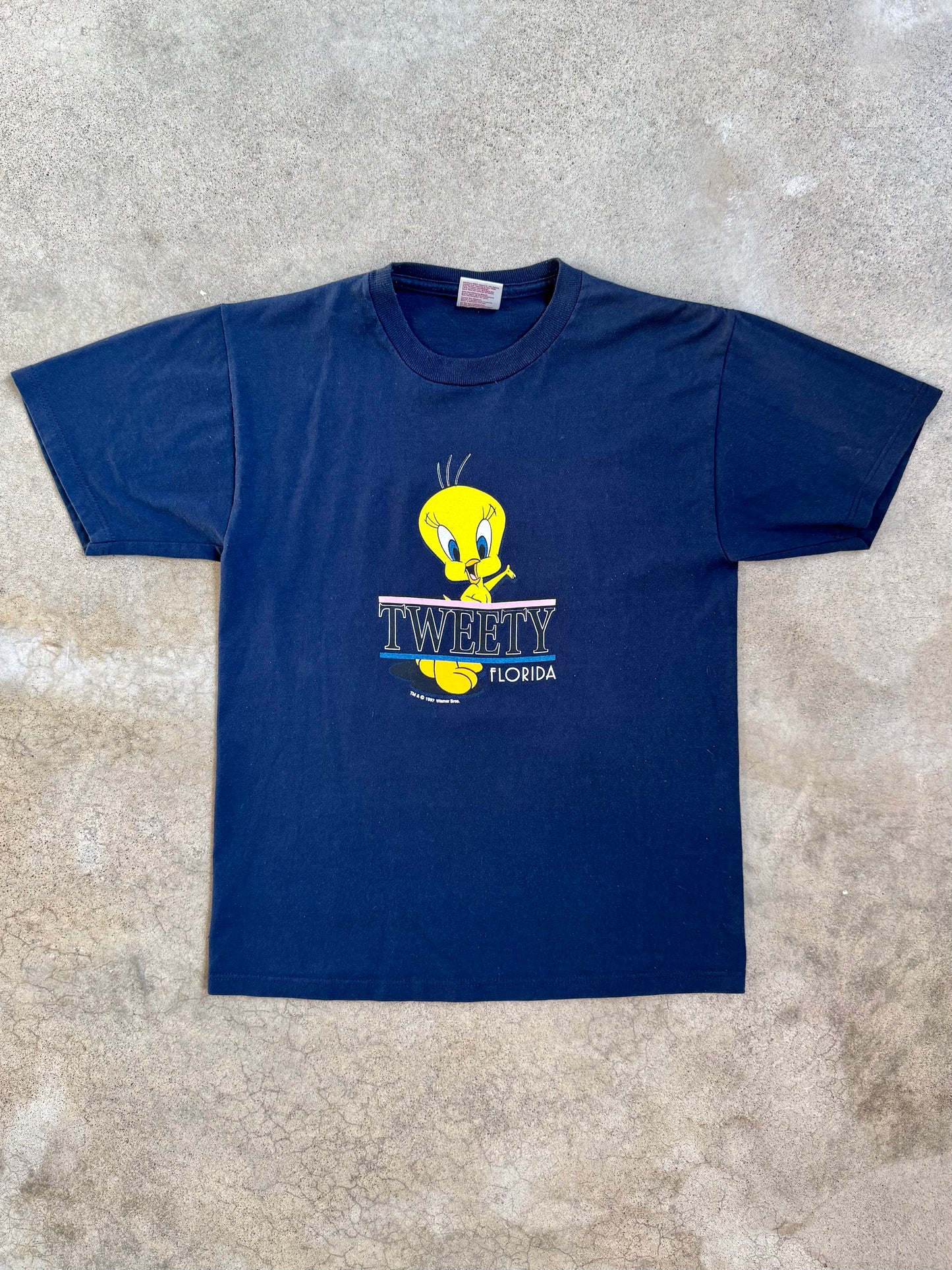 Vintage 1990s Tweety Bird Florida Graphic Tee | Youth XL