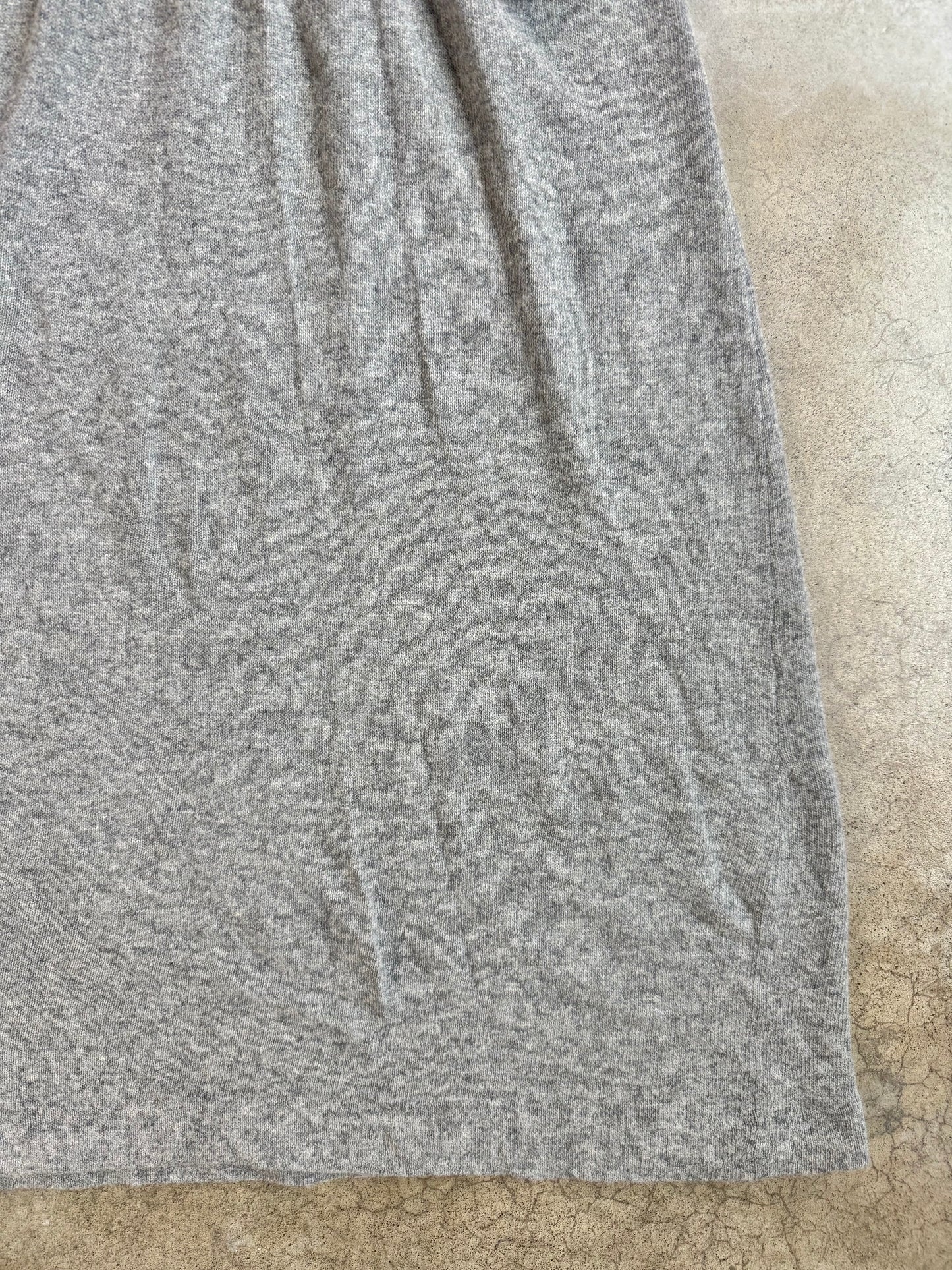 Vintage 1980s Horchow 100% Cashmere Grey Sweater Dress | M/L