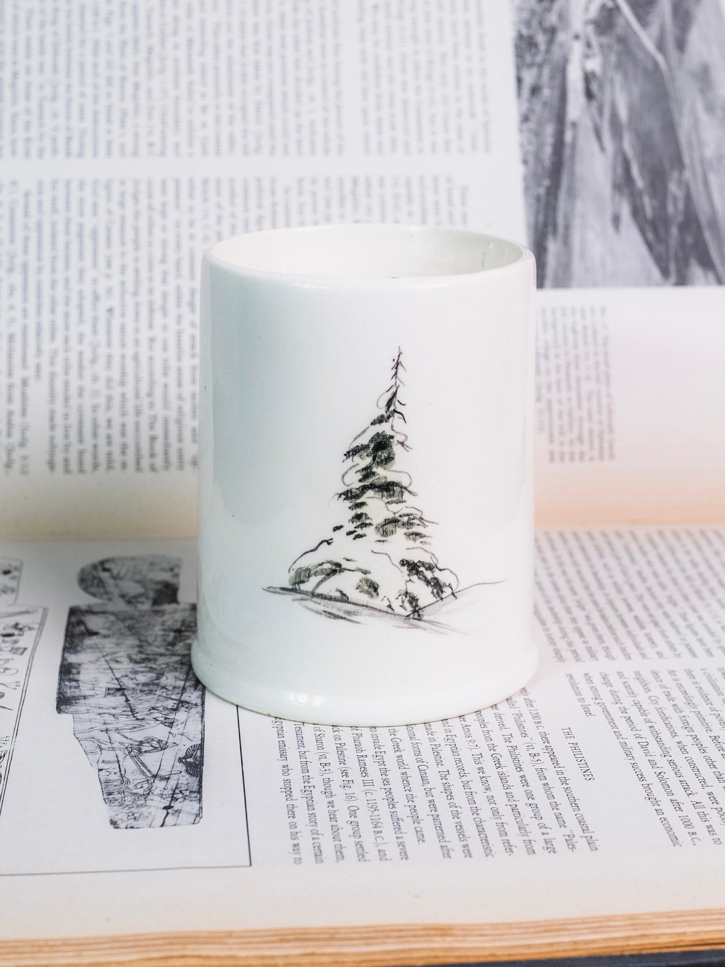 Vintage Ricky Gronewald Alaskan  “Winter Cabin” Hand-Painted Vase | Signed