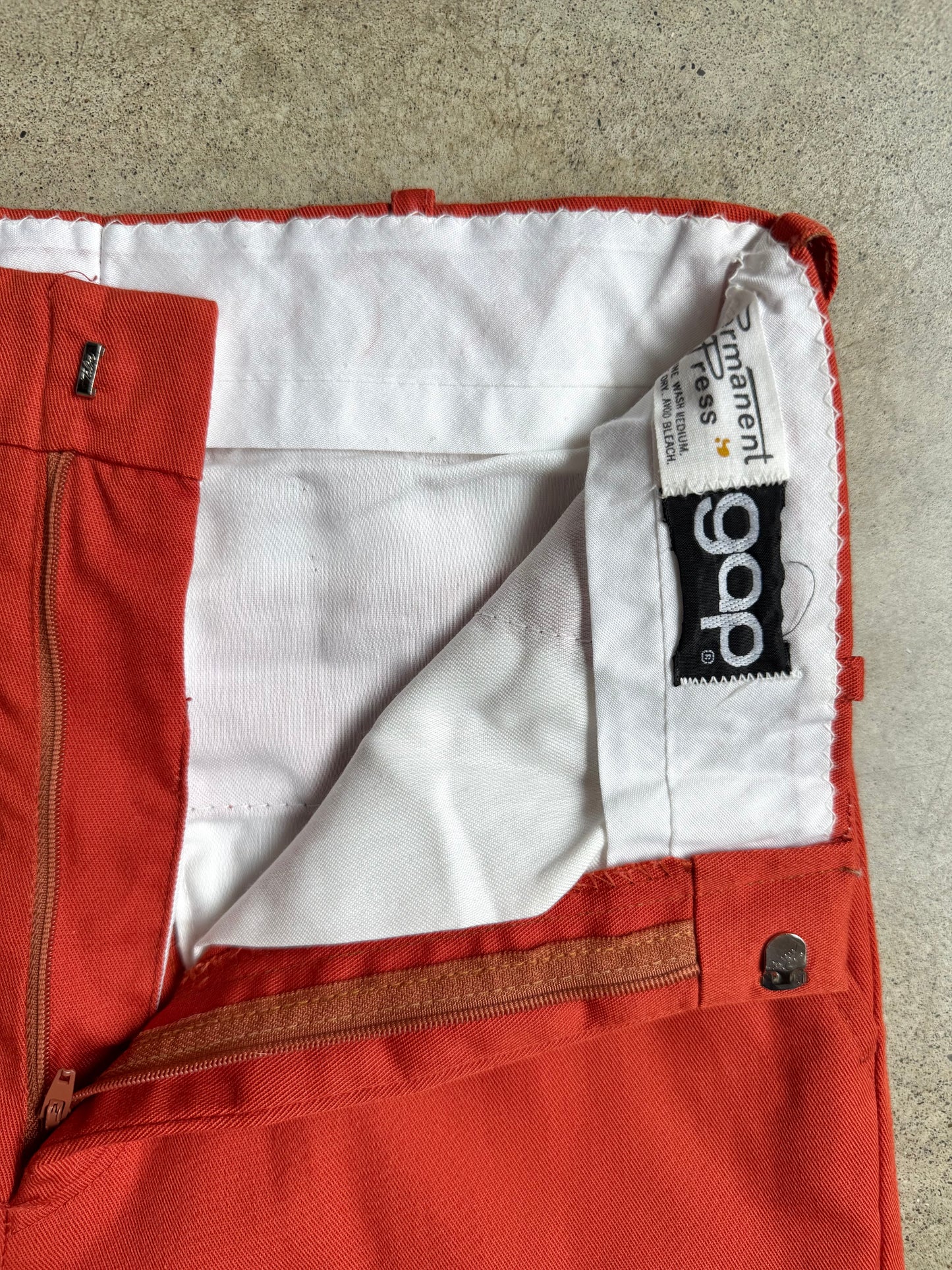 Vintage 1970s Gap Orange Trousers | Waist 25”
