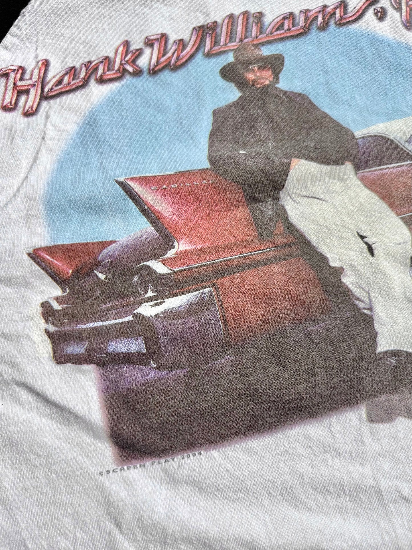 2000s Hank Williams Jr. Graphic Raglan Tee | Large