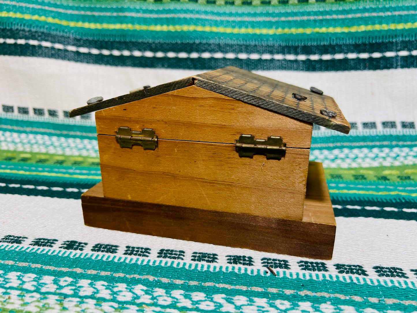 Vintage 1950s Swiss Wooden House Music Box