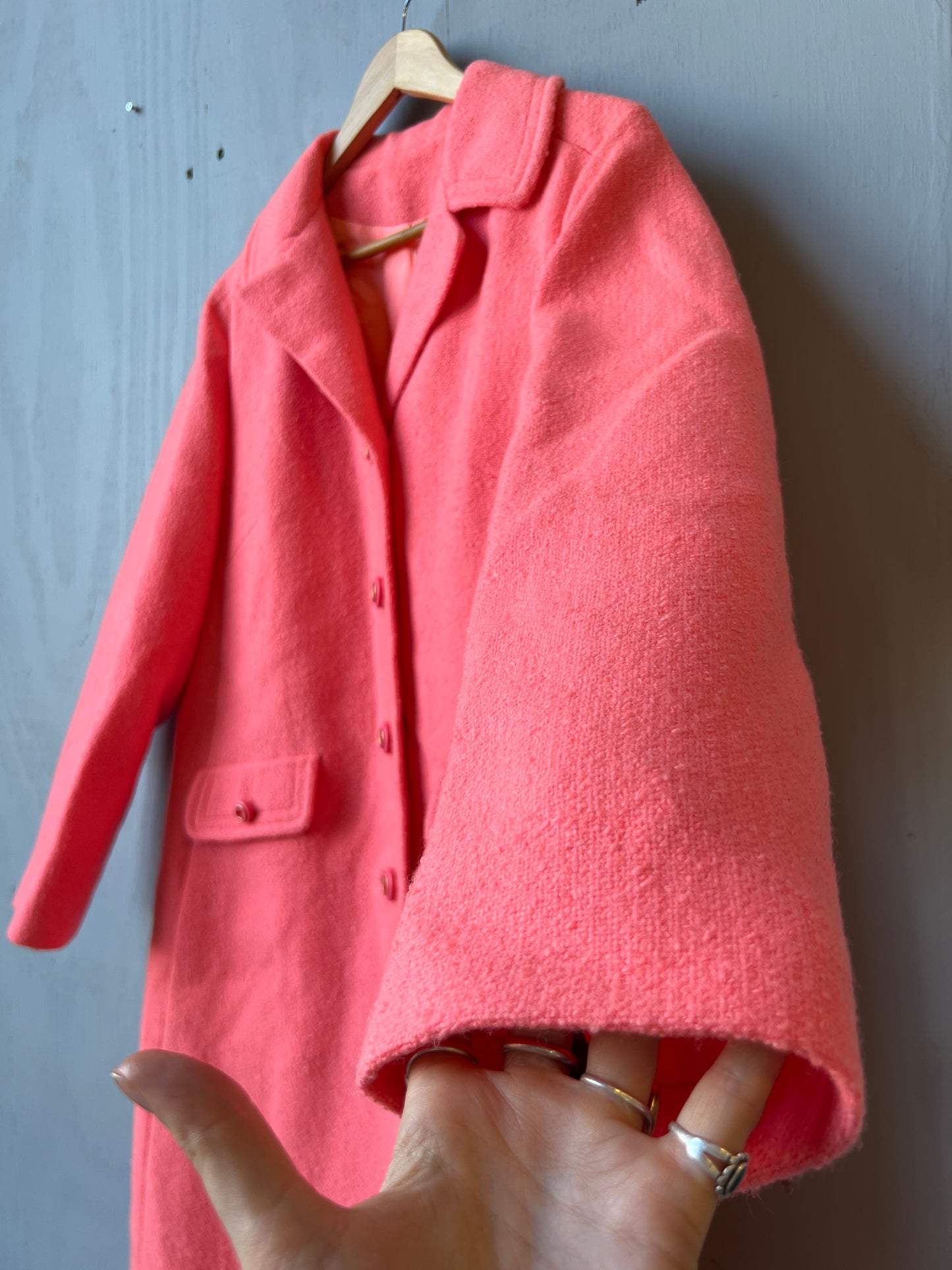 Vintage 1950’s/60’s Kaufman’s & Bromleigh Baby Pink Trench Coat