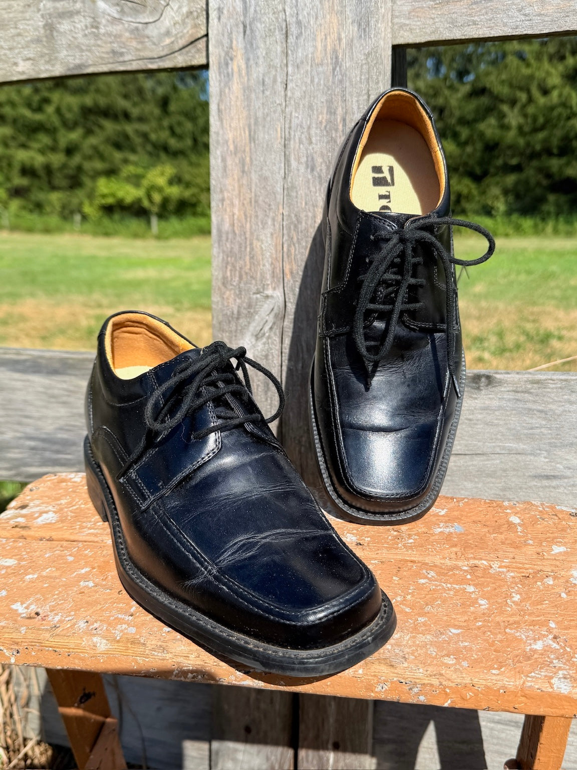 Vintage Toto Black Oxford Dress Shoes