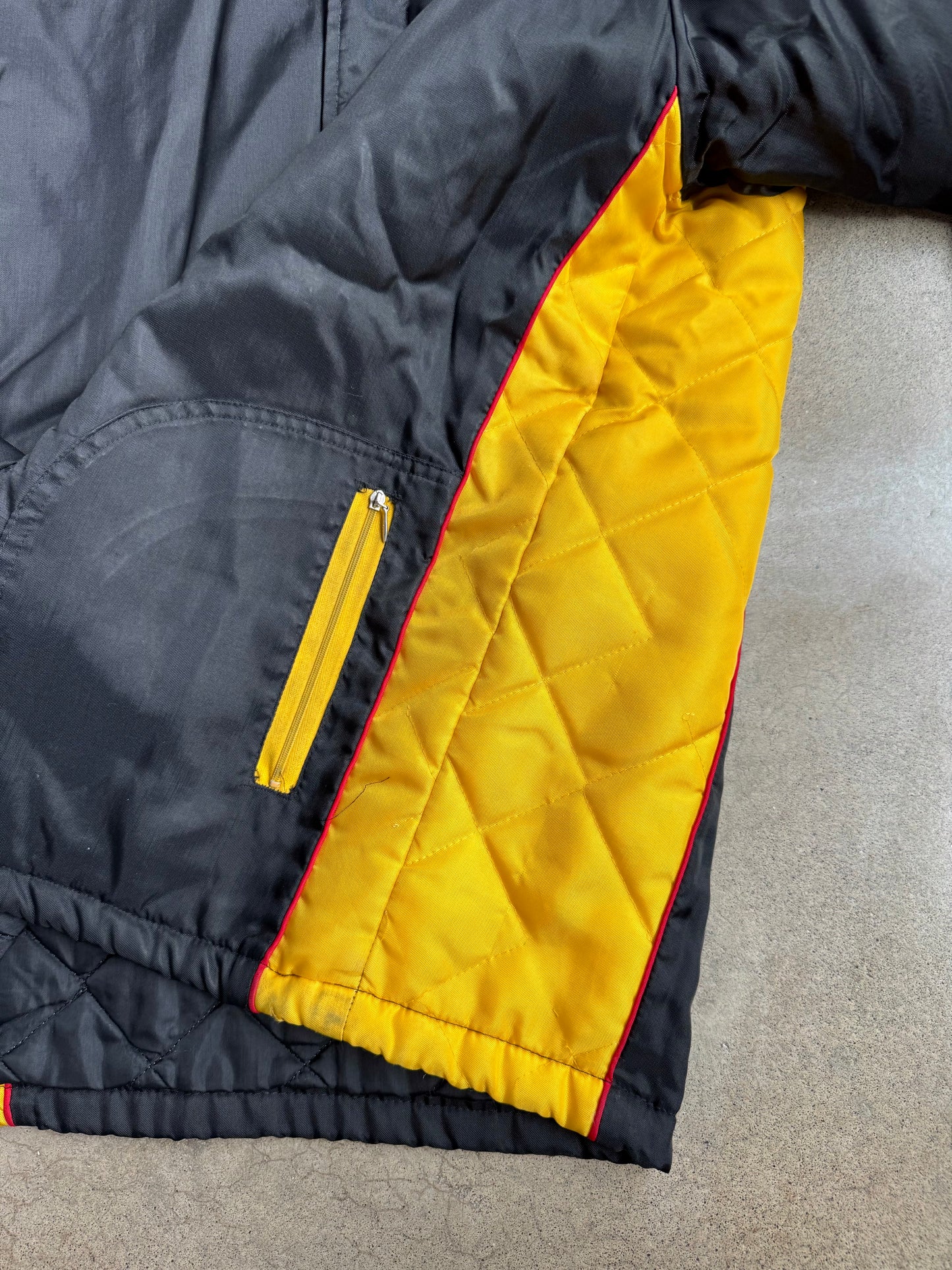 Vintage 1980s Swingster Black Dunlop Racing Jacket | Large