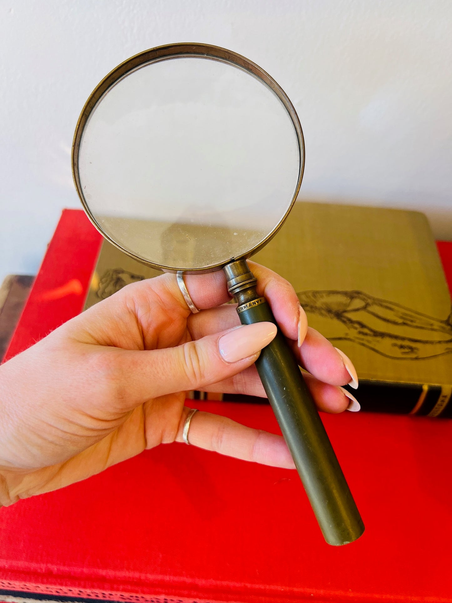 Vintage Brass Magnifying Glass