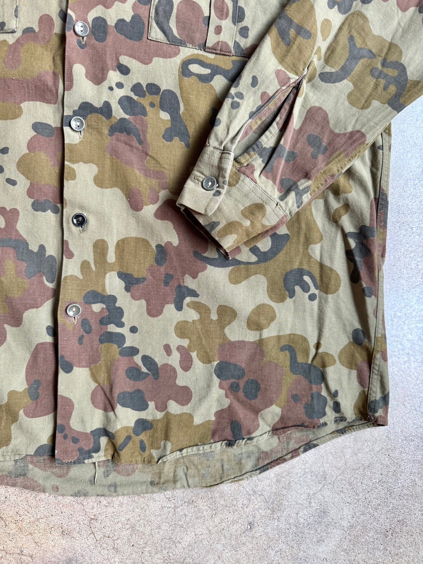 Vintage Romanian Army M94 Mosaic Camo Field Shirt | Large