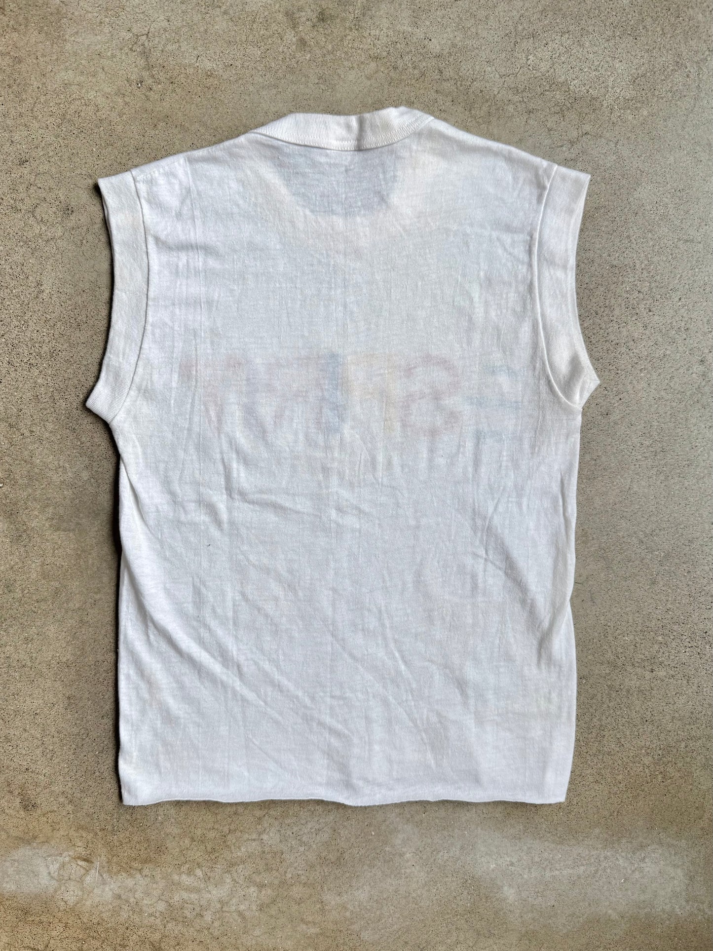 Vintage 1980s Universal Cheer Association Espirit Graphic Tank Top | Small