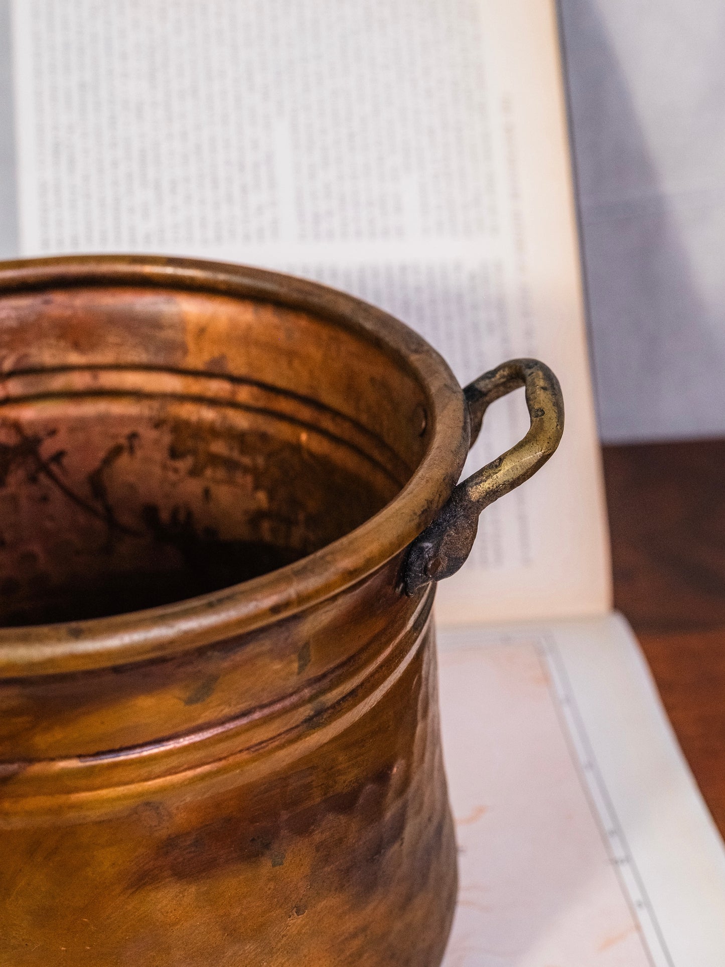 Vintage French Copper Pot w/ Handles