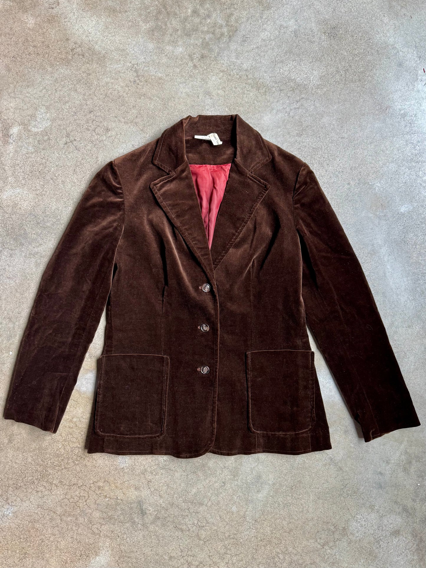 Vintage 1970s Roney Brown Velvet Blazer | Small