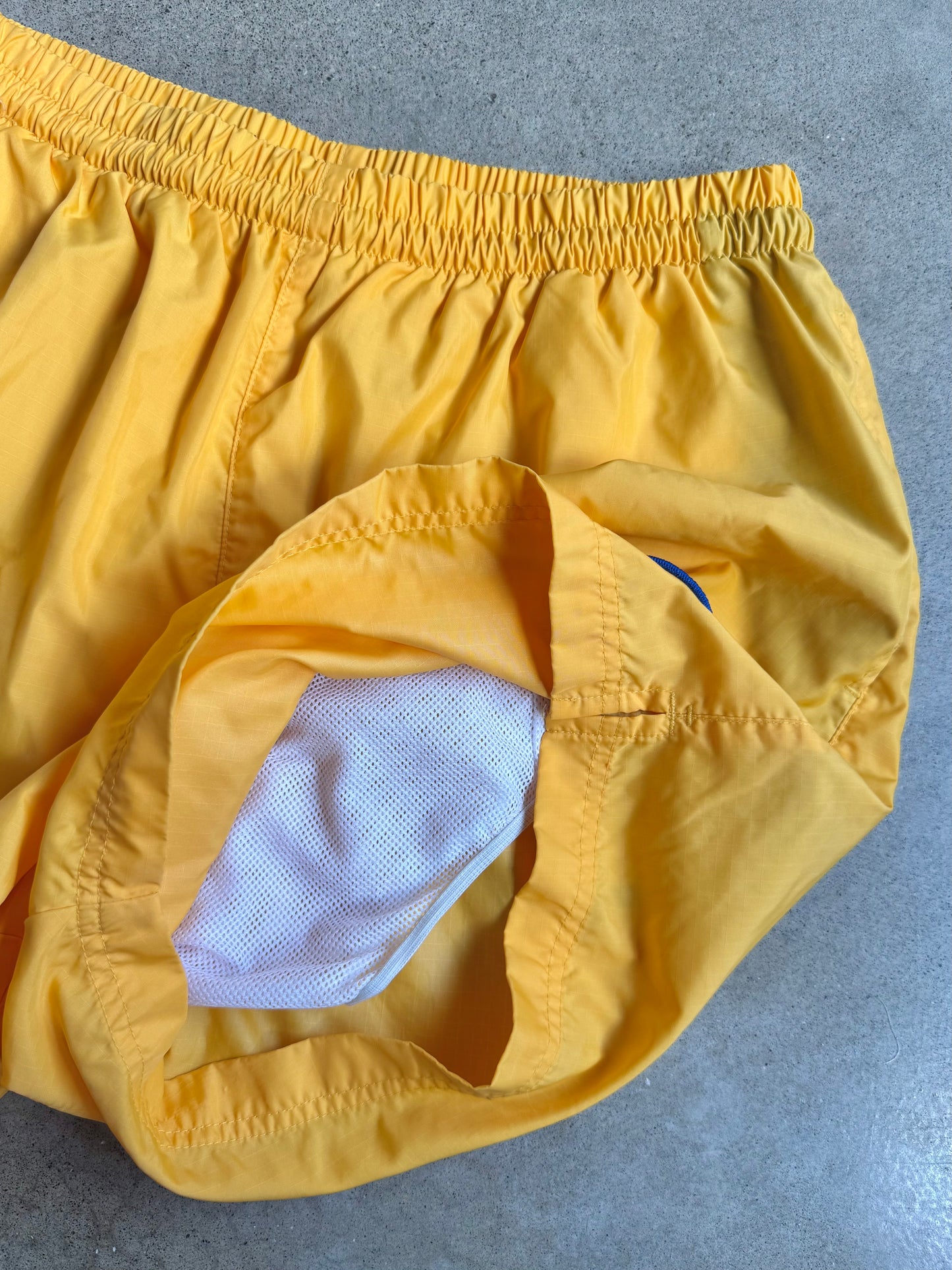 Vintage 2000s Polo Sport Yellow Nylon Swim Shorts | XL