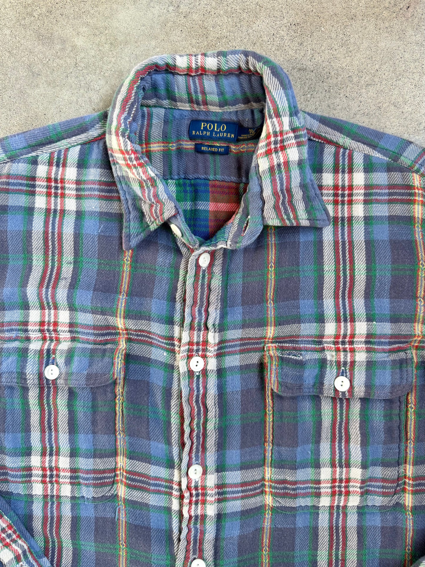 Polo Ralph Lauren Southwestern Plaid Cotton Flannel Button-Up Shirt | XL