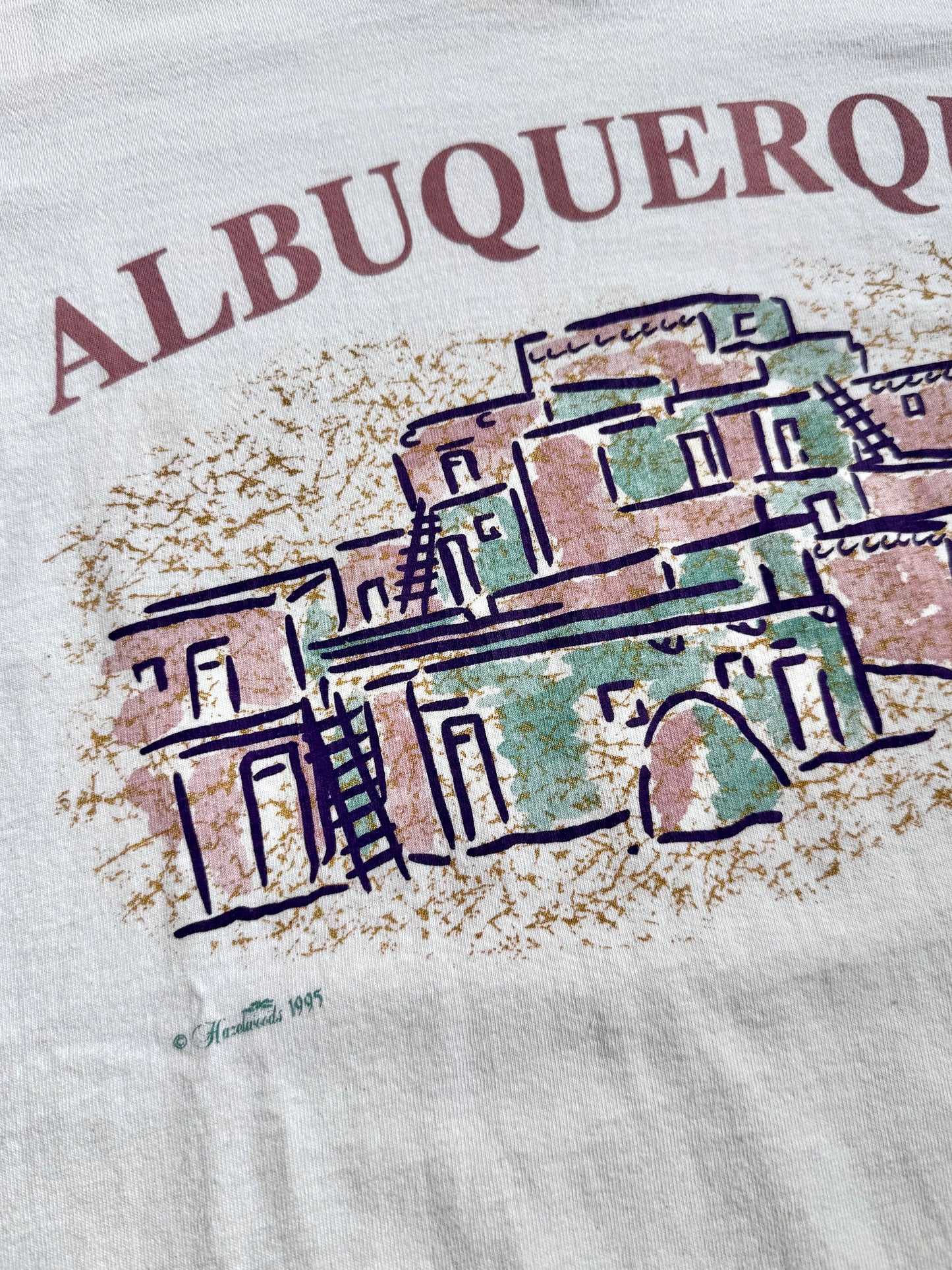 Vintage 1990s Hazelwoods Albuquerque Graphic Tee | Large