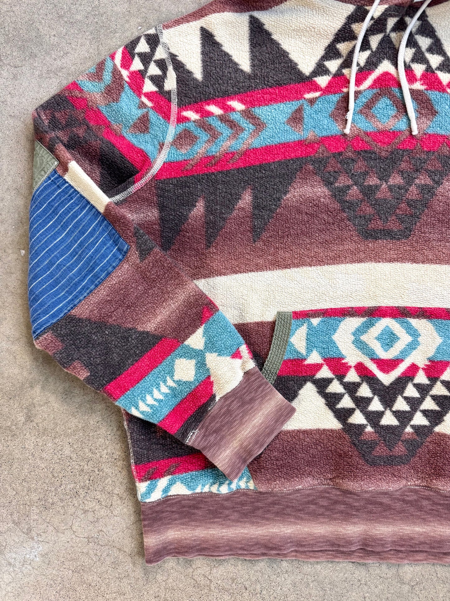 Polo Ralph Lauren Southwestern Cotton Fleece Pullover Hoodie | Large